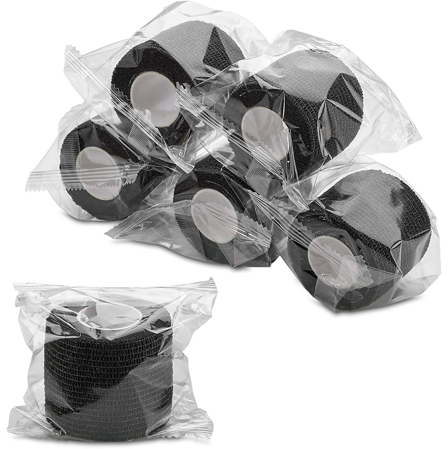 Bandage uni autoadhésif - 24 rouleaux en vrac - 2 po de large x 5 verges de ruban de sport pour usage médical, sport, premiers soins et aide à