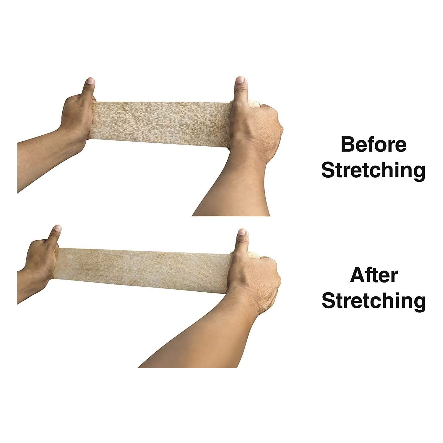 Self Adherent Wrap - Bulk Pack of 6, Athletic Tape Rolls and Sports Wraps, Self Cohesive Non-Woven Adhesive Bandage for Ankle Sprains & Swelling