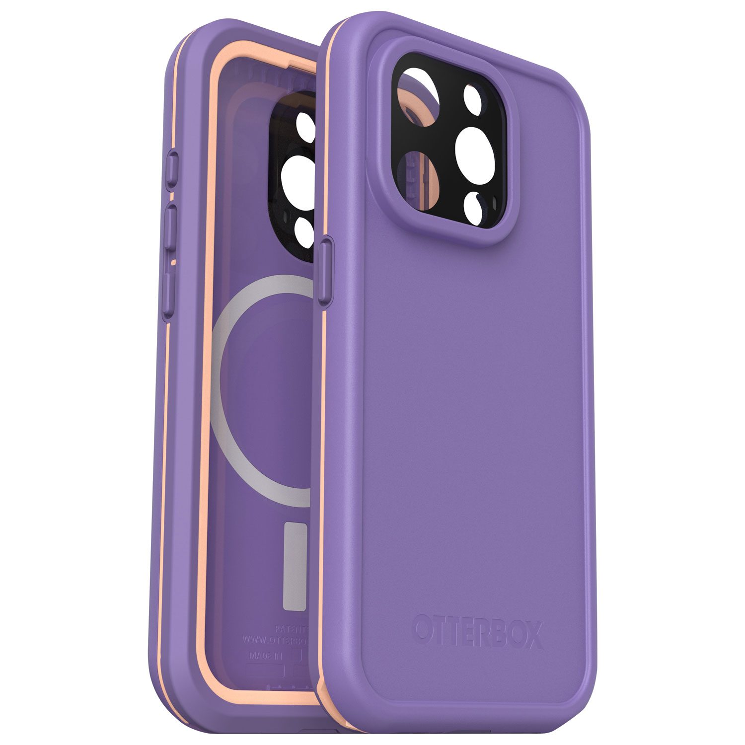Étui rigide ajusté FRĒ d'OtterBox avec MagSafe pour iPhone 15 Pro - Violet