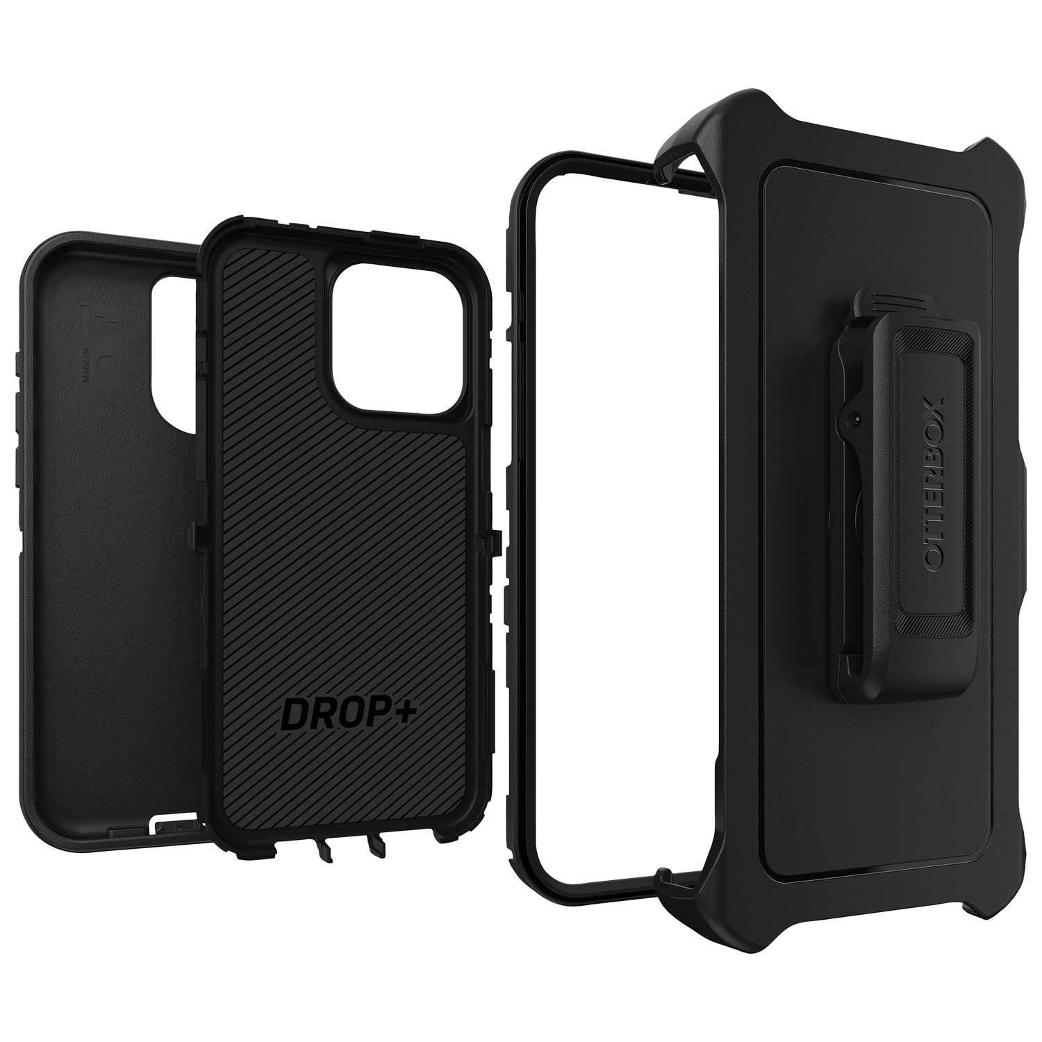 OtterBox Defender Fitted Hard Shell Case for iPhone 15 Pro Max - Black