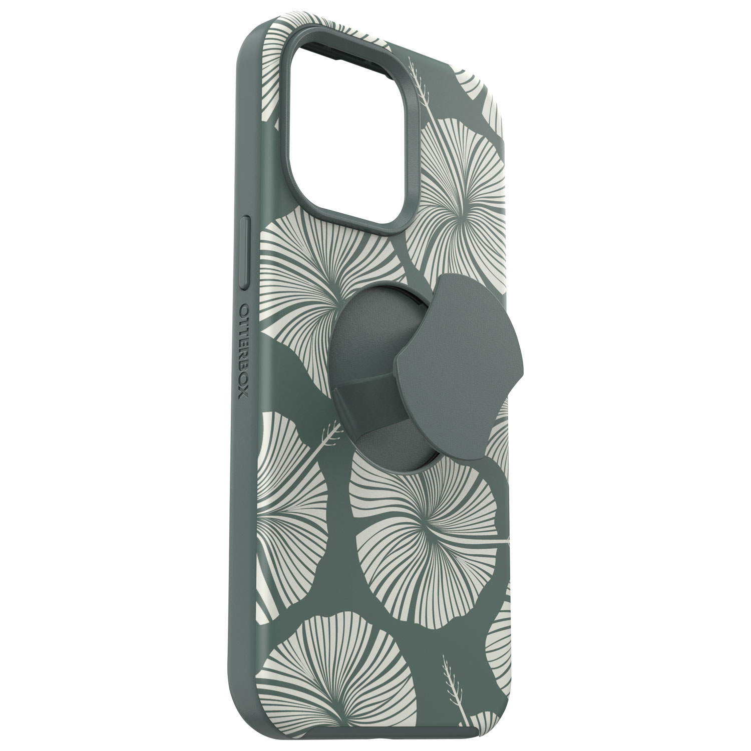 OtterBox OtterGrip Symmetry Fitted Hard Shell Case with MagSafe for iPhone 15 Pro Max - Green Leaf