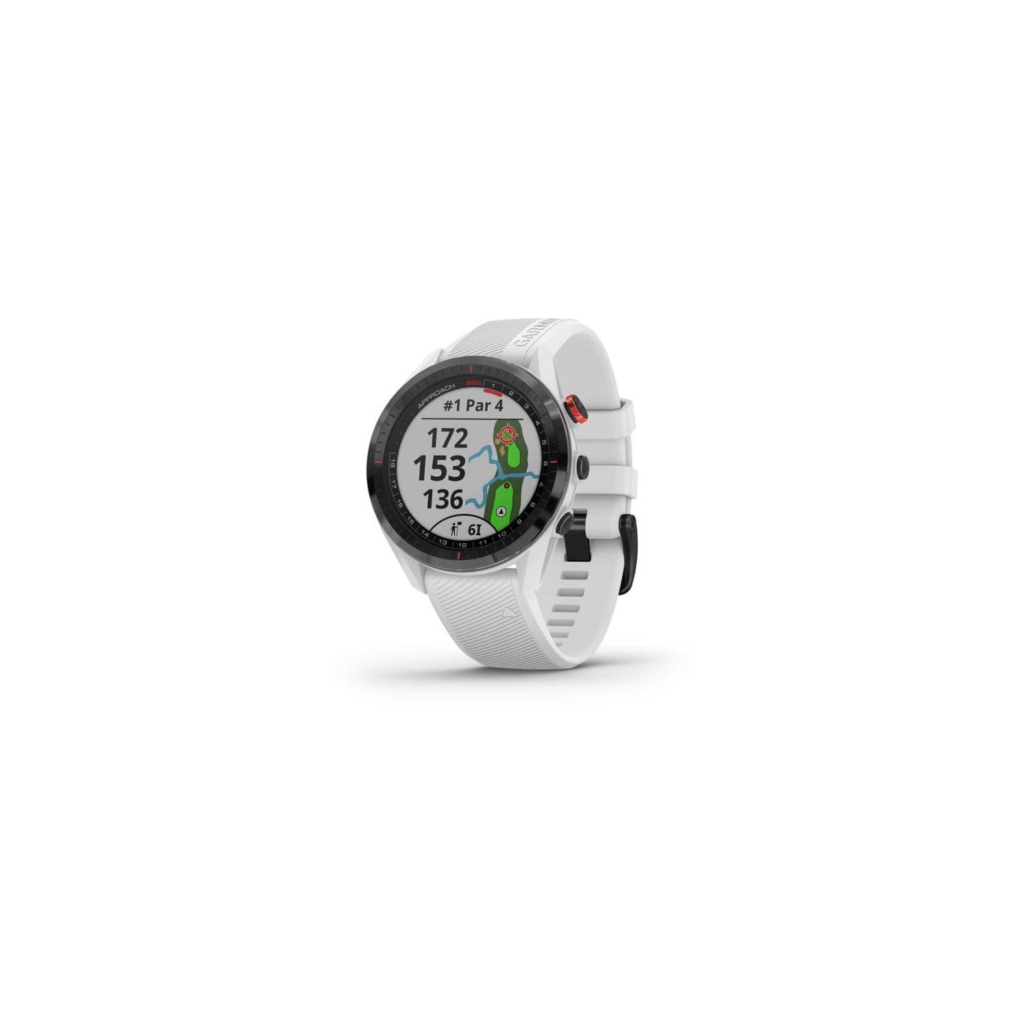 Garmin Approach S62 (White), GPS Golf Watch, 42K+ Preloaded Golf