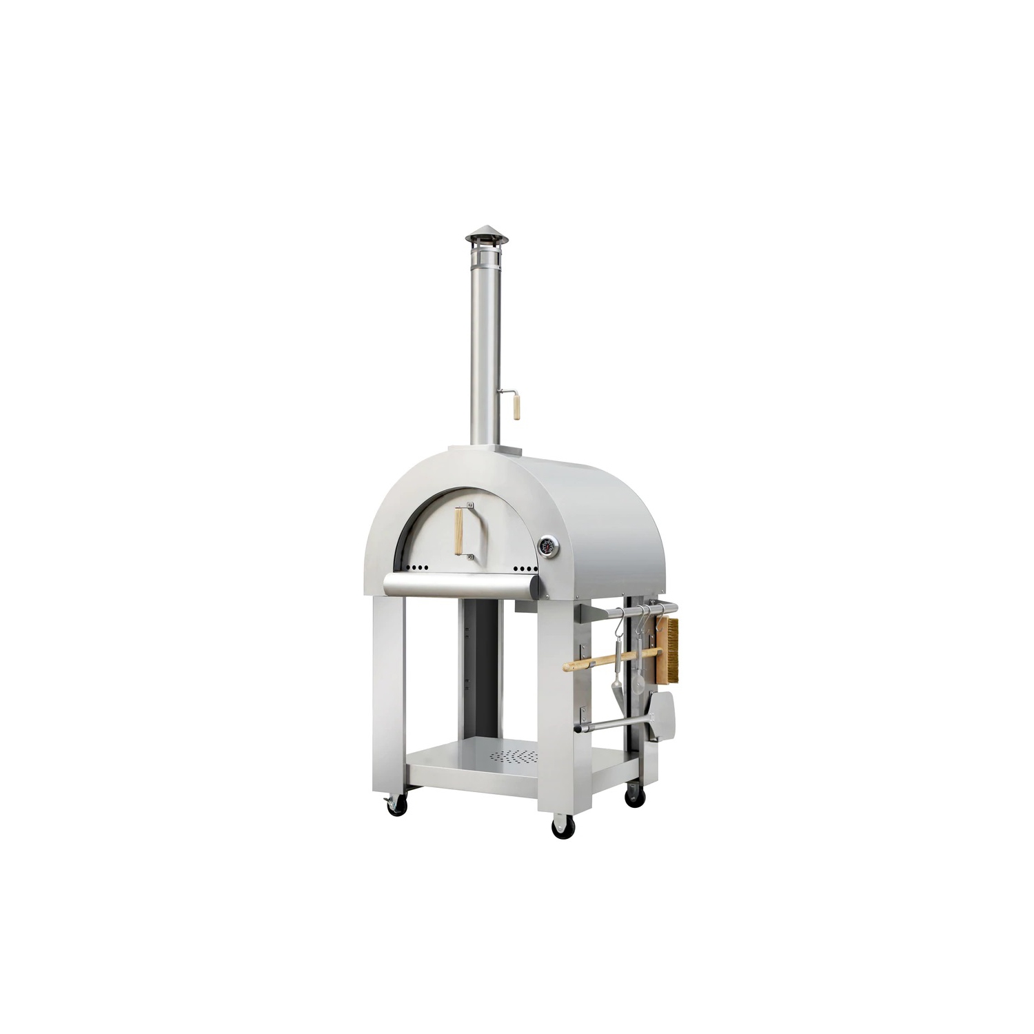 Crown Wood Fired Stainless Steel Outdoor Pizza Oven with Accessories - Perfect for Outdoor Cooking & Parties | HPO01RS