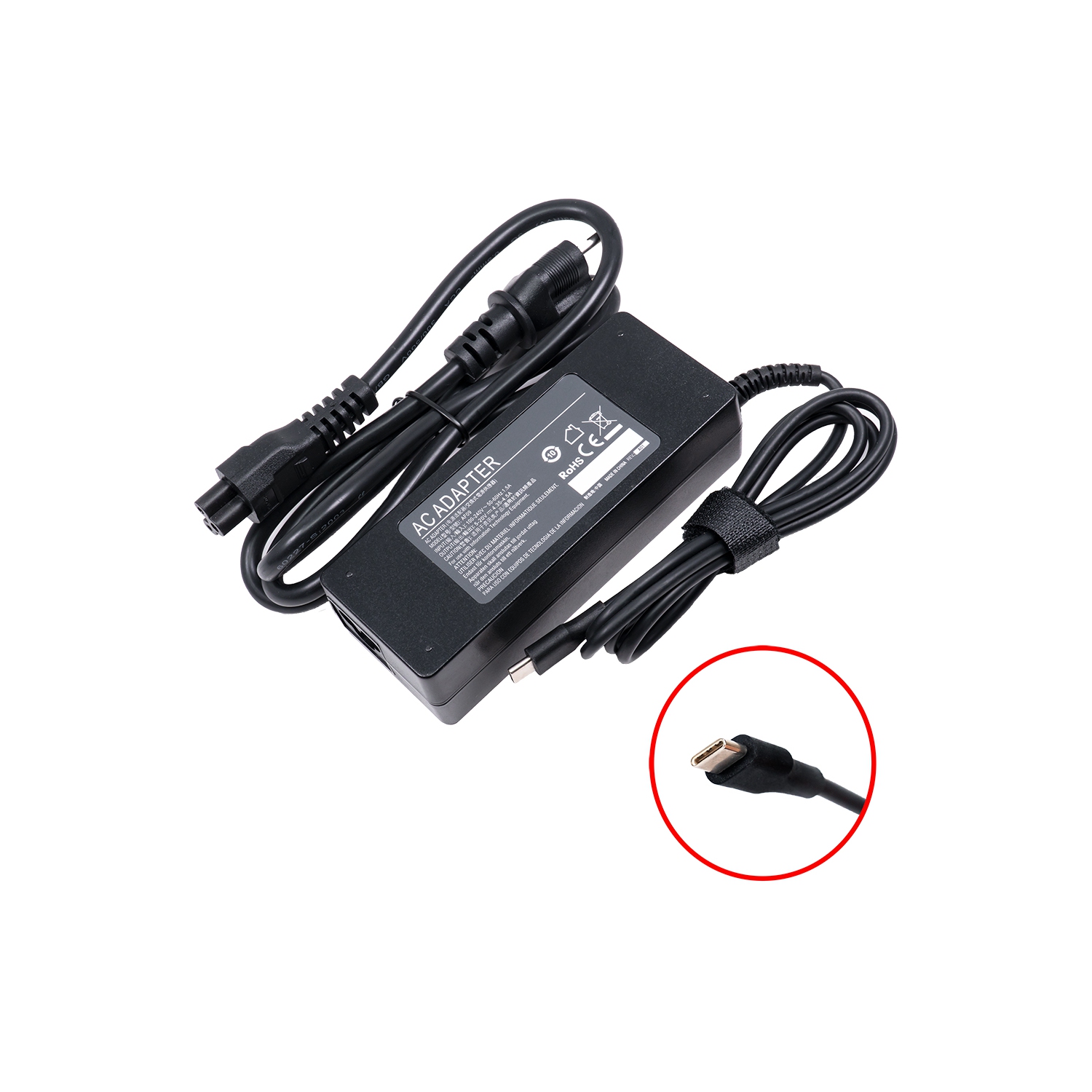 BATTDEPOT Dell 65W DC5-20V USB C Type C Laptop AC Adapter Charger