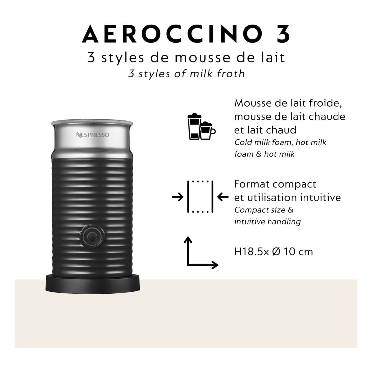 OPEN BOX - Nespresso Vertuo Next Deluxe Coffee & Espresso Machine by De'Longhi with Aeroccino - Pure Chrome