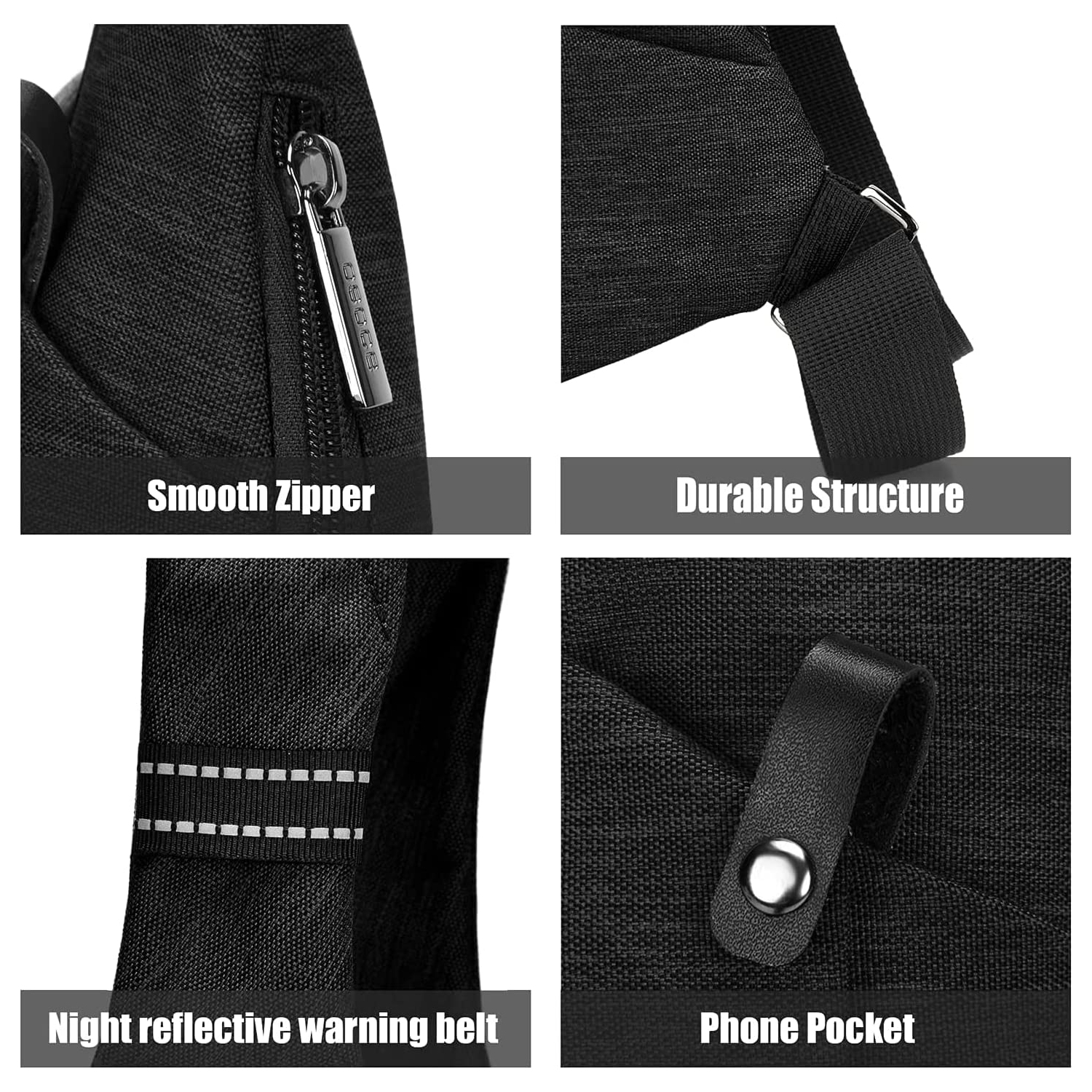 OSOCE Anti-Theft Waterproof Shoulder Backpack Sling Chest Crossbody Bag Cover Pack Rucksack Bicycle Sport