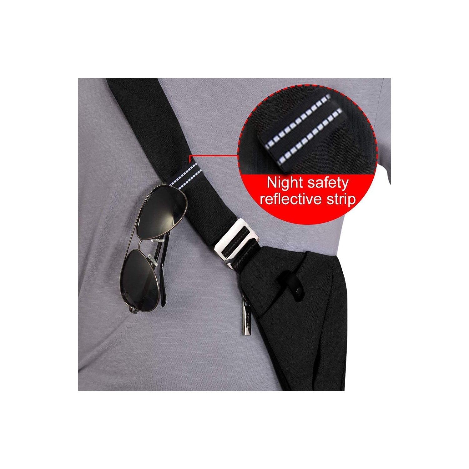 OSOCE Anti-Theft Waterproof Shoulder Backpack Sling Chest Crossbody Bag Cover Pack Rucksack Bicycle Sport