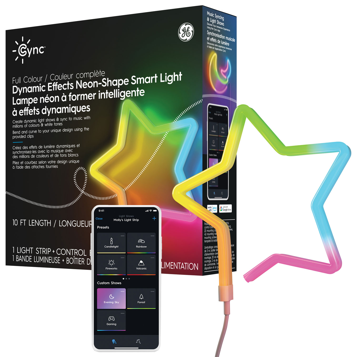 GE Cync 3m Dynamic Effects Neon Shape Smart Light Strip