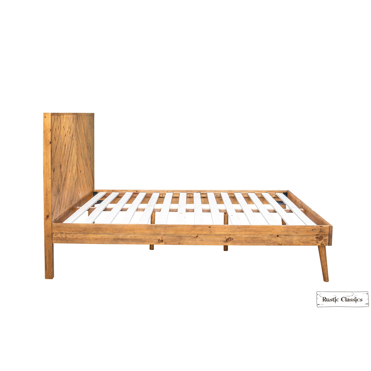 Rustic Classics Cypress Reclaimed Wood Platform Bed in Spice