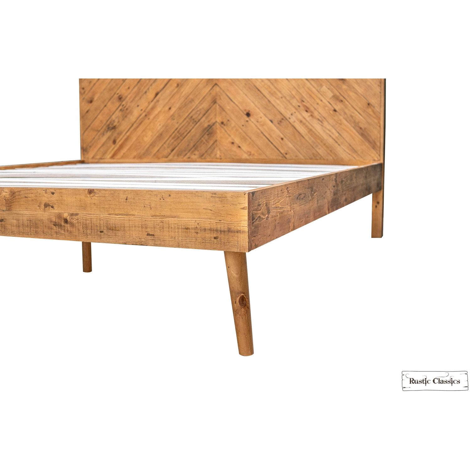Rustic Classics Cypress Reclaimed Wood Platform Bed in Spice