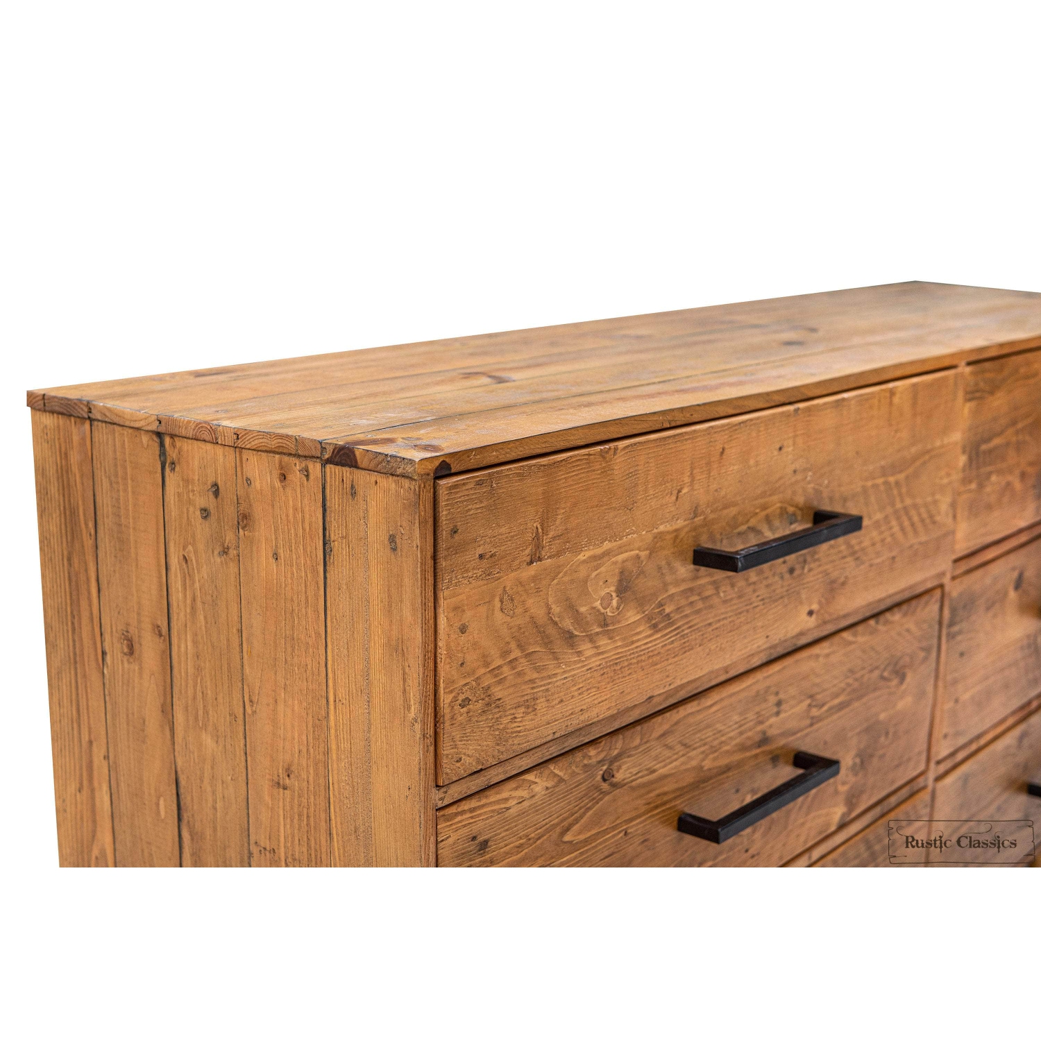 Commode rustique à 6 tiroirs en bois recyclé Cypress de Classic - épice