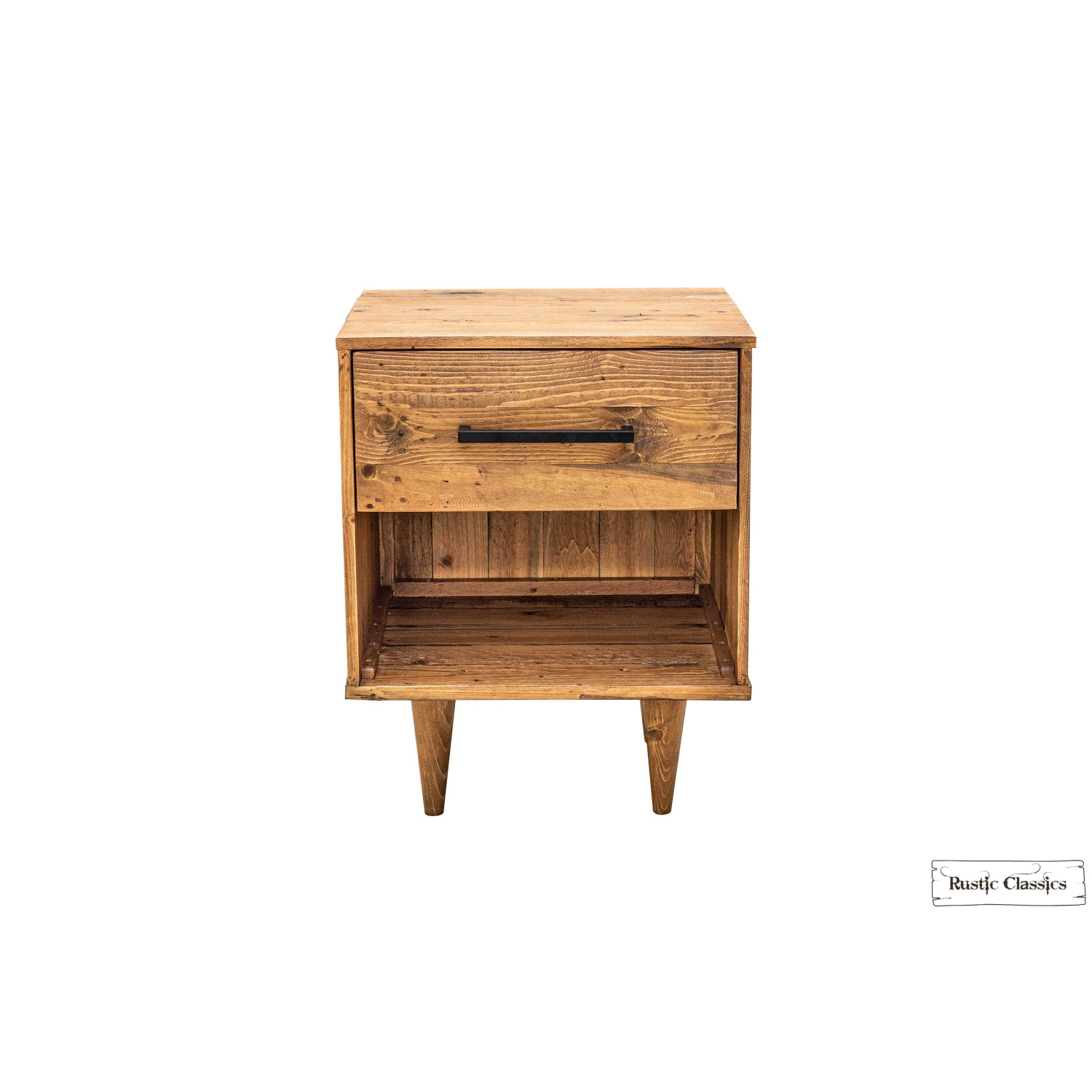 Rustic Classics Cypress Reclaimed Wood 1 Drawer Nightstand in Spice