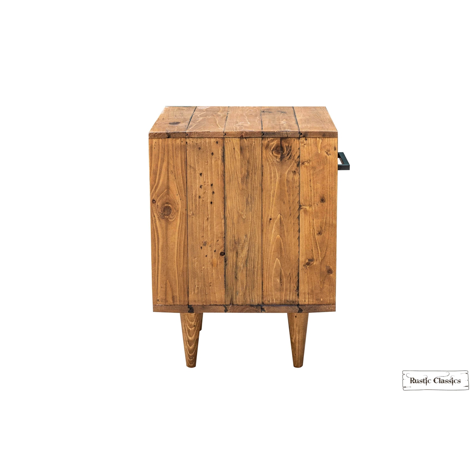 Rustic Classics Cypress Reclaimed Wood 1 Drawer Nightstand in Spice