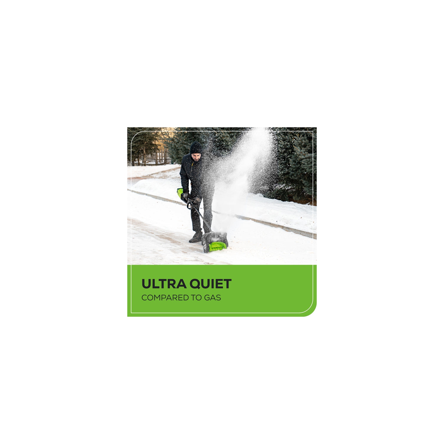 Greenworks 80V 12-Inch Electric Cordless Snow Shovel, 20ft Throwing Distance, Snow Thrower Blower Removal Tool for Patio/Driveway/Winter Storm, 2.0Ah