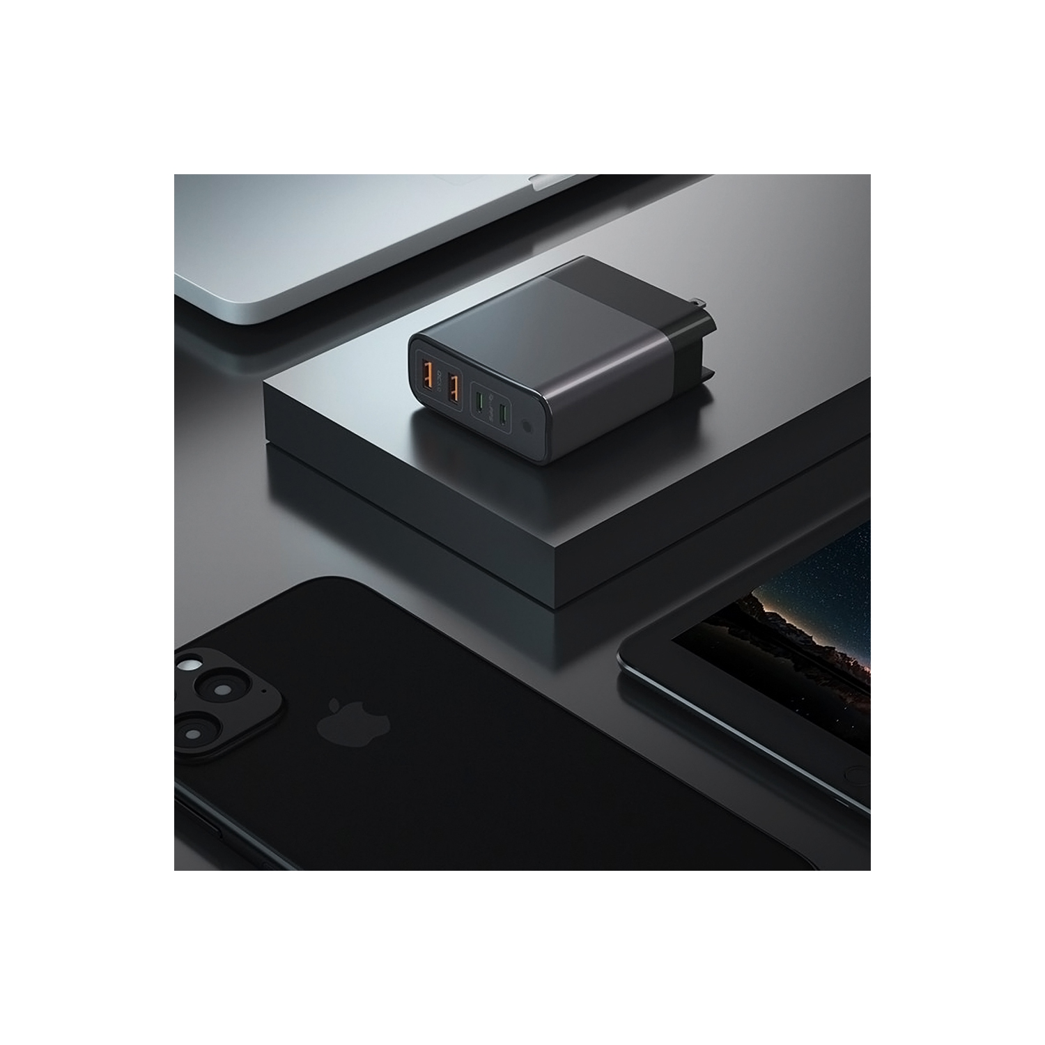 BATTPIT 150W USB C GAN Charger.-Max 100W Output, GaN Pro PD PPS QC22.5W Super Fast Charging Station 4 Ports - 2 USB-C + 2 USB Ports Laptop Power