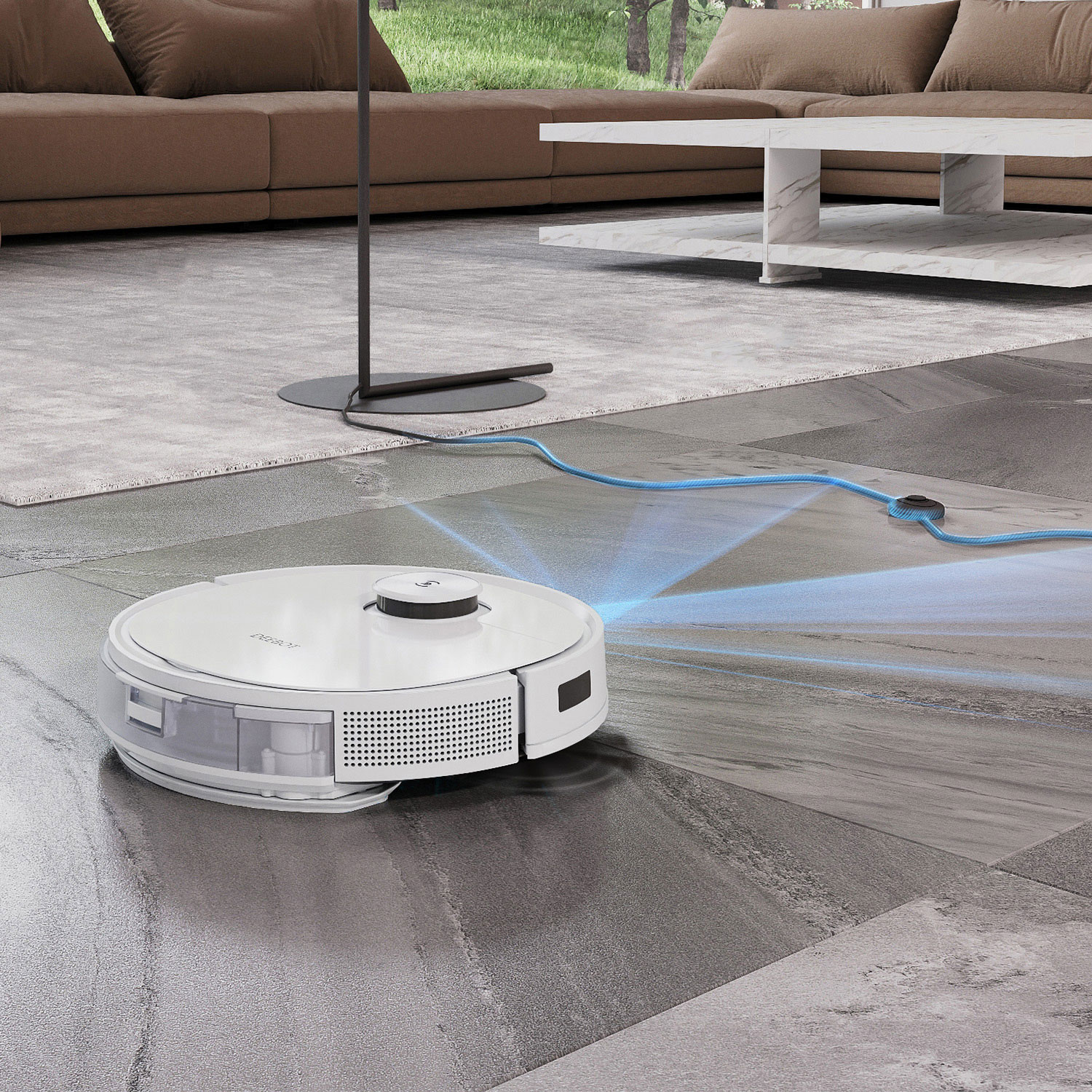 Ecovacs Deebot T9+ Robot Vacuum & Mop - White | Best Buy Canada