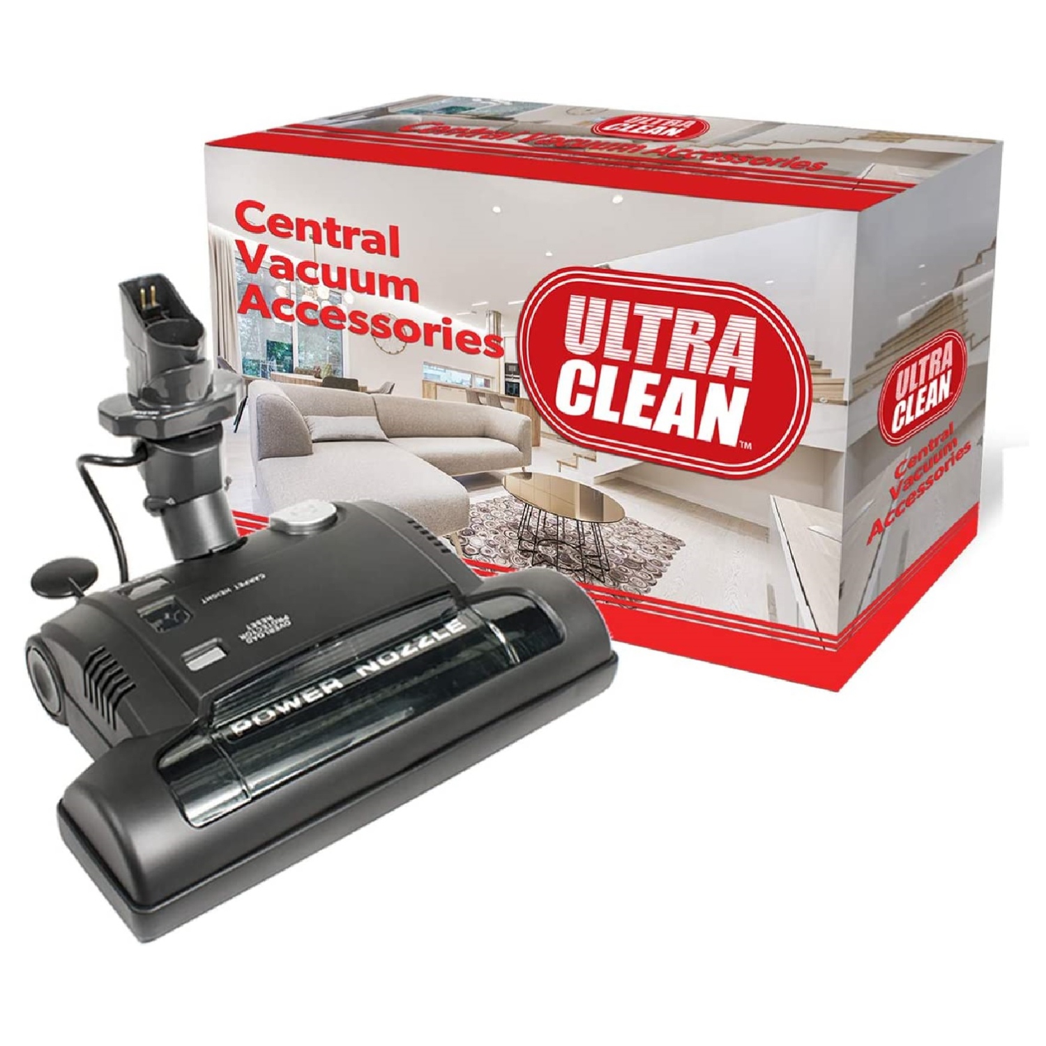 Ultra Clean Advanced Electric Powerhead with Integrated Wand for Central Vacuum Systems