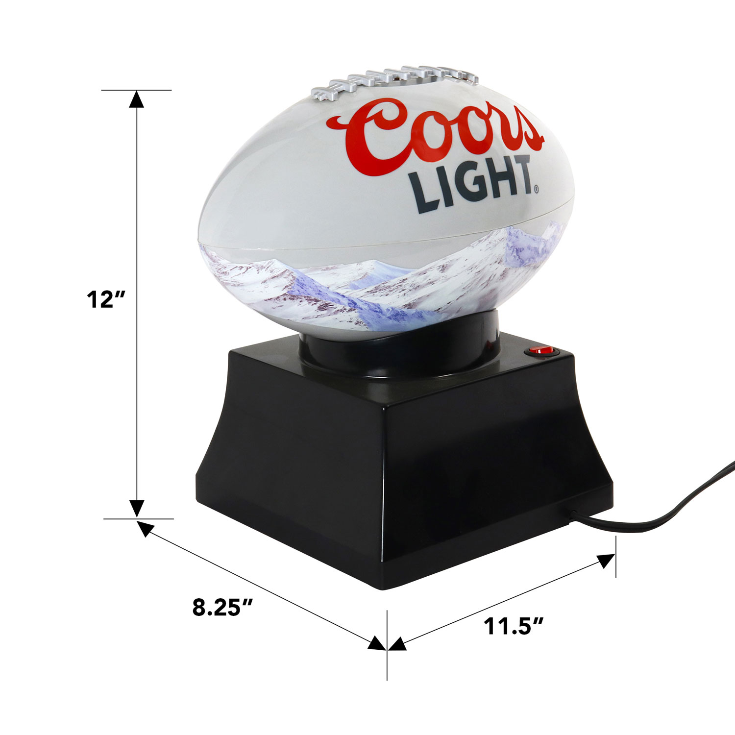 Machine à maïs éclaté à air chaud avec bol de service en forme de ballon de football Coors Light