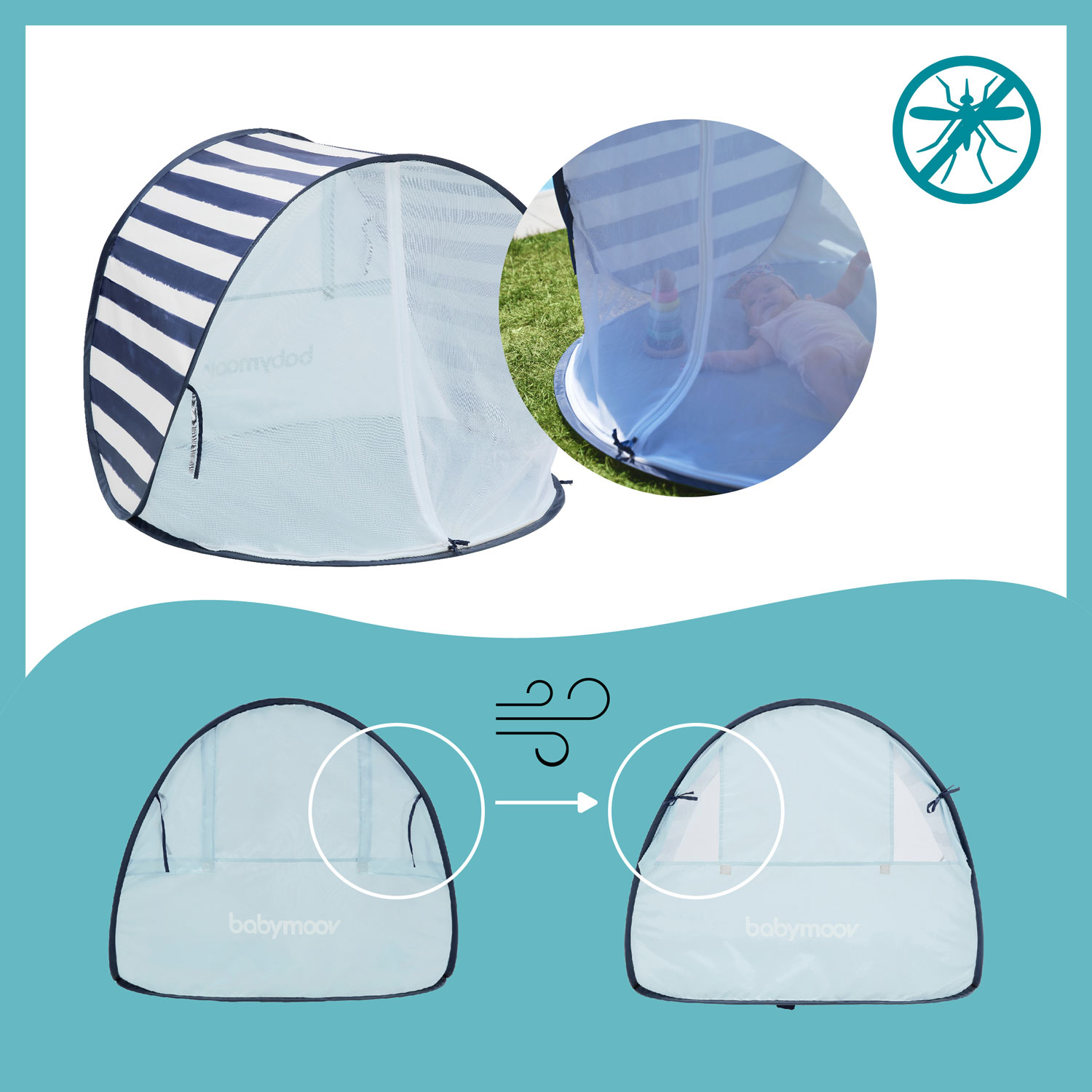 Babymoov Anti-UV Travel Play Tent - Marine