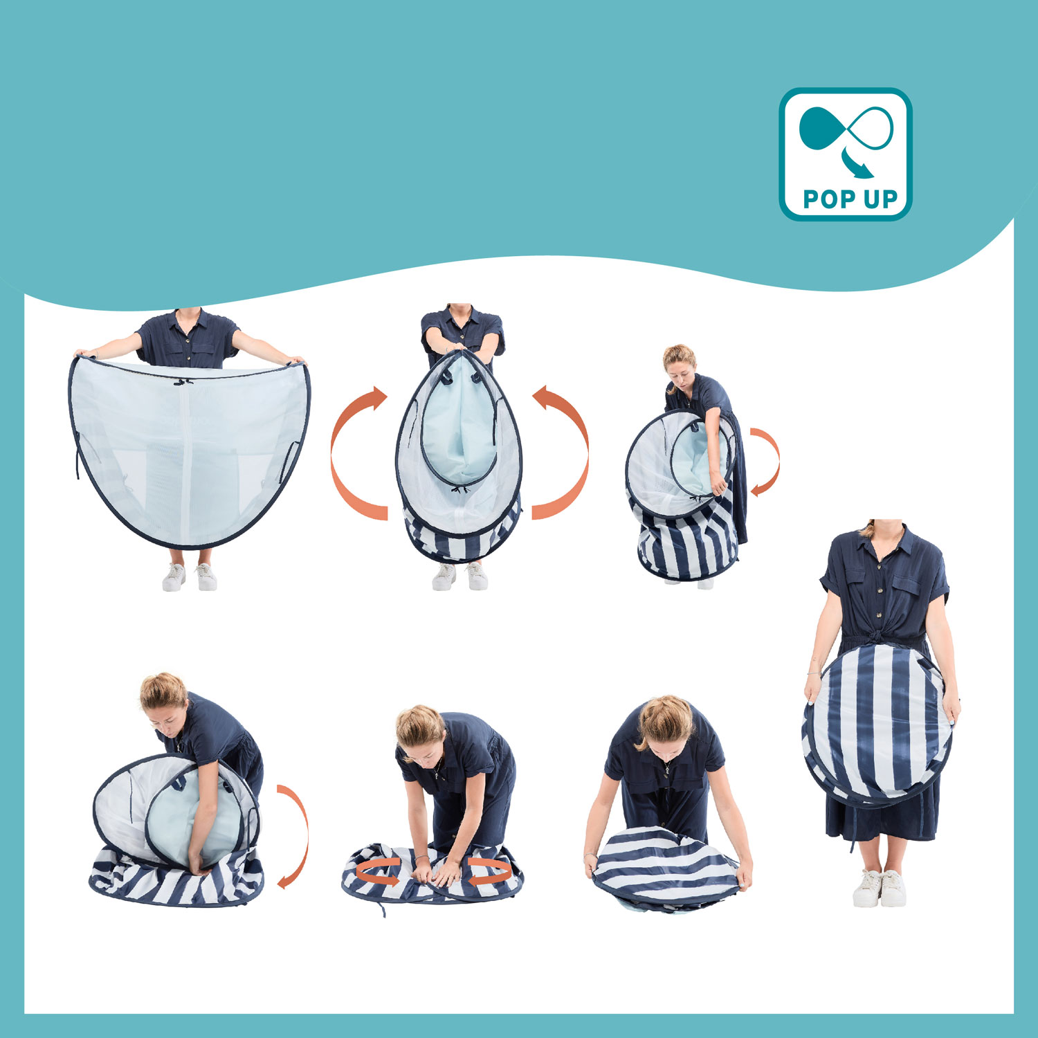 Babymoov Anti-UV Travel Play Tent - Marine