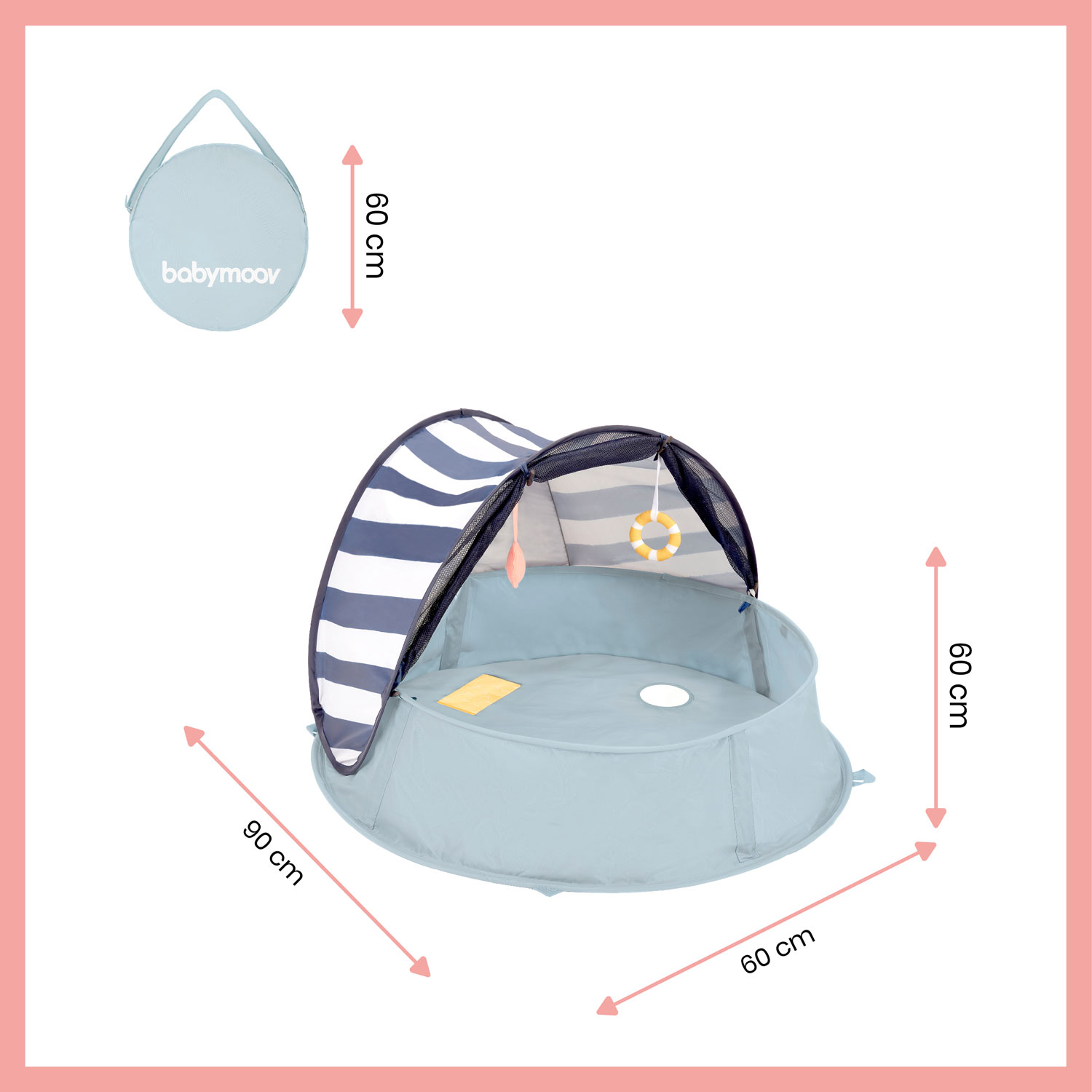 Babymoov Aquani Anti-UV Travel Play Tent & Pool - Marine