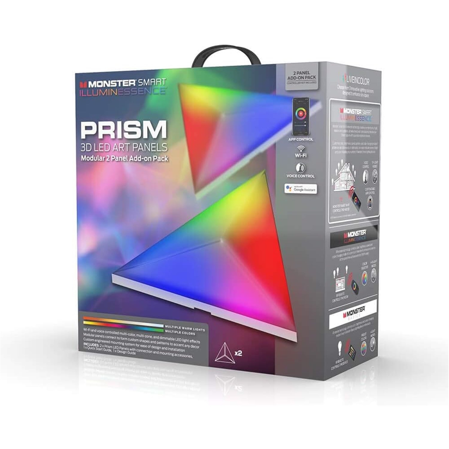 Monster - Smart, Sound-Responsive LED Light Panel 2-Pack