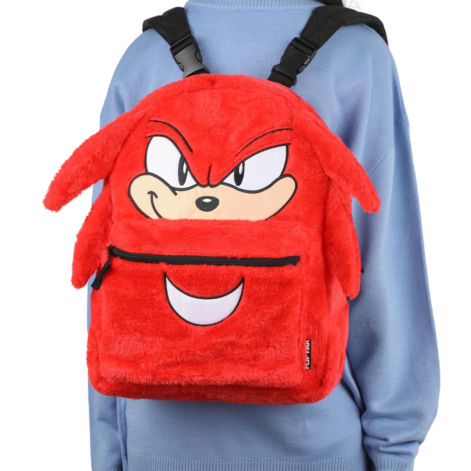 Sonic the Hedgehog Knuckles Reversible 16" Plush Backpack with Quills