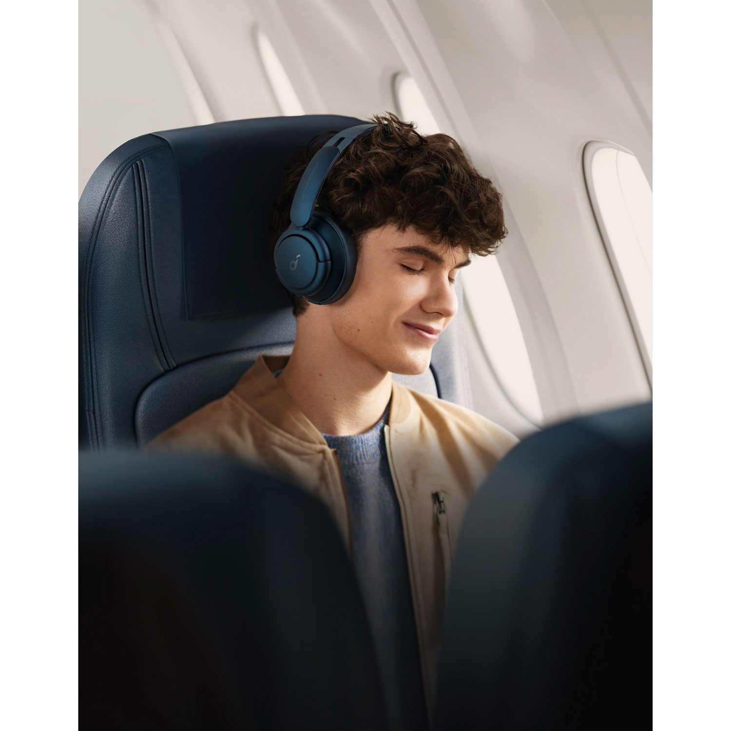 Remis à neuf - Casque d'écoute Bluetooth à suppression du bruit Life Tune Pro Soundcore d'Anker (Bleu)