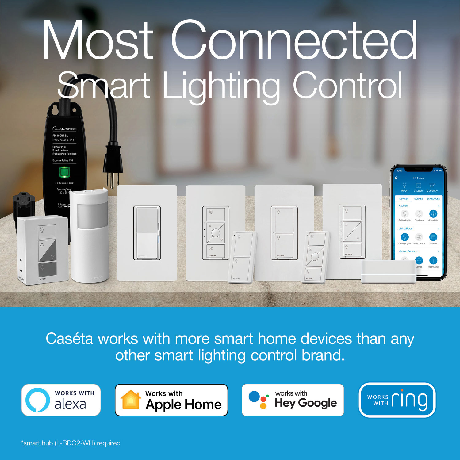 Lutron Claro Smart Switch for Caseta Smart Lighting