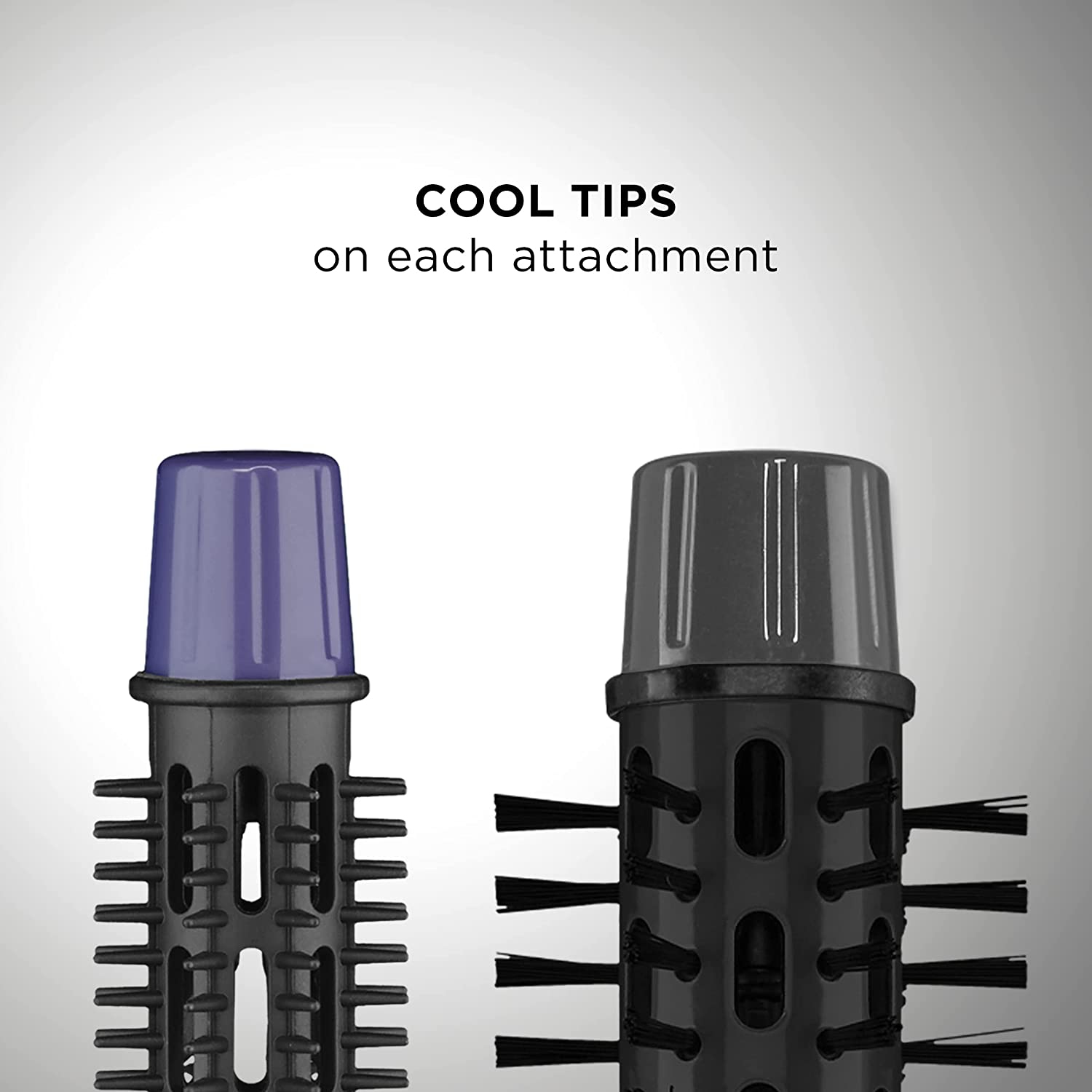 Conair 2-in-1 Hot Air Styling Curl Brush, Purple, black, 2 Count, BM20RN