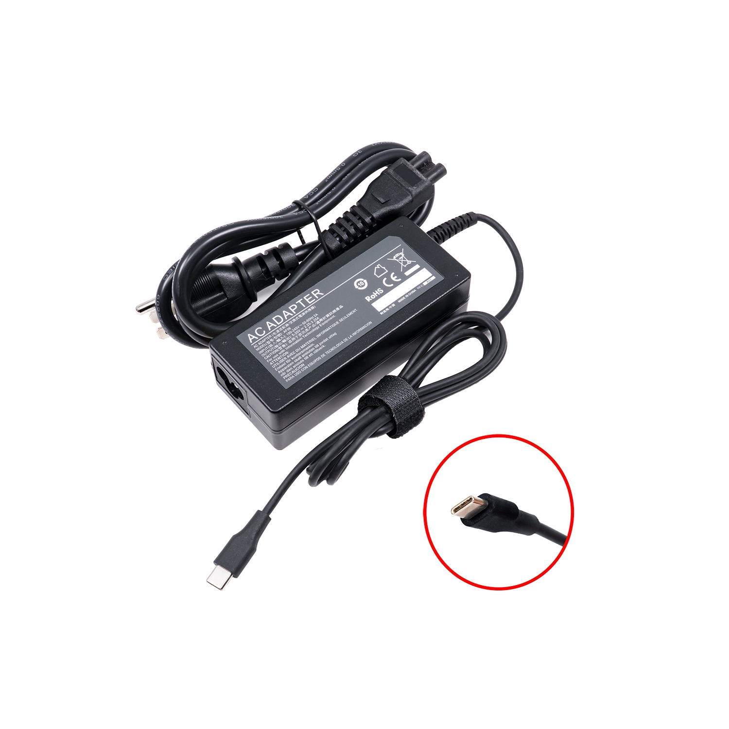 BATTDEPOT Dell XPS 12 9250 XPS 9365 90W DC5-20V 4.35-4.5A max USB C Type C Laptop AC Adapter Charger