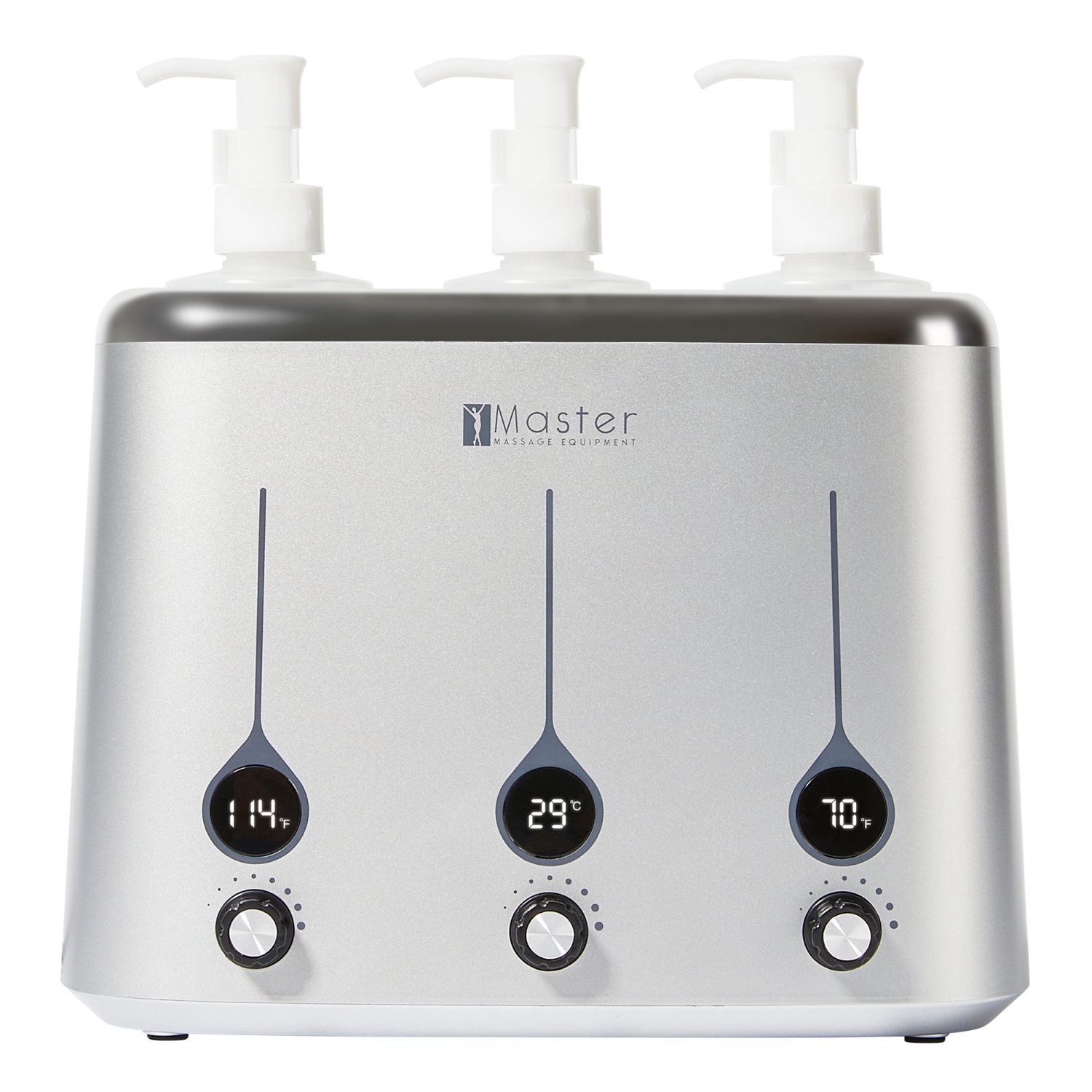 Master Massage Gen-II 3-Bottle Oil Warmer for Massage Therapy & Personal Use- Quick Oil & Lotion Warmer Heats up to 140°F- Sleek, Modern Design
