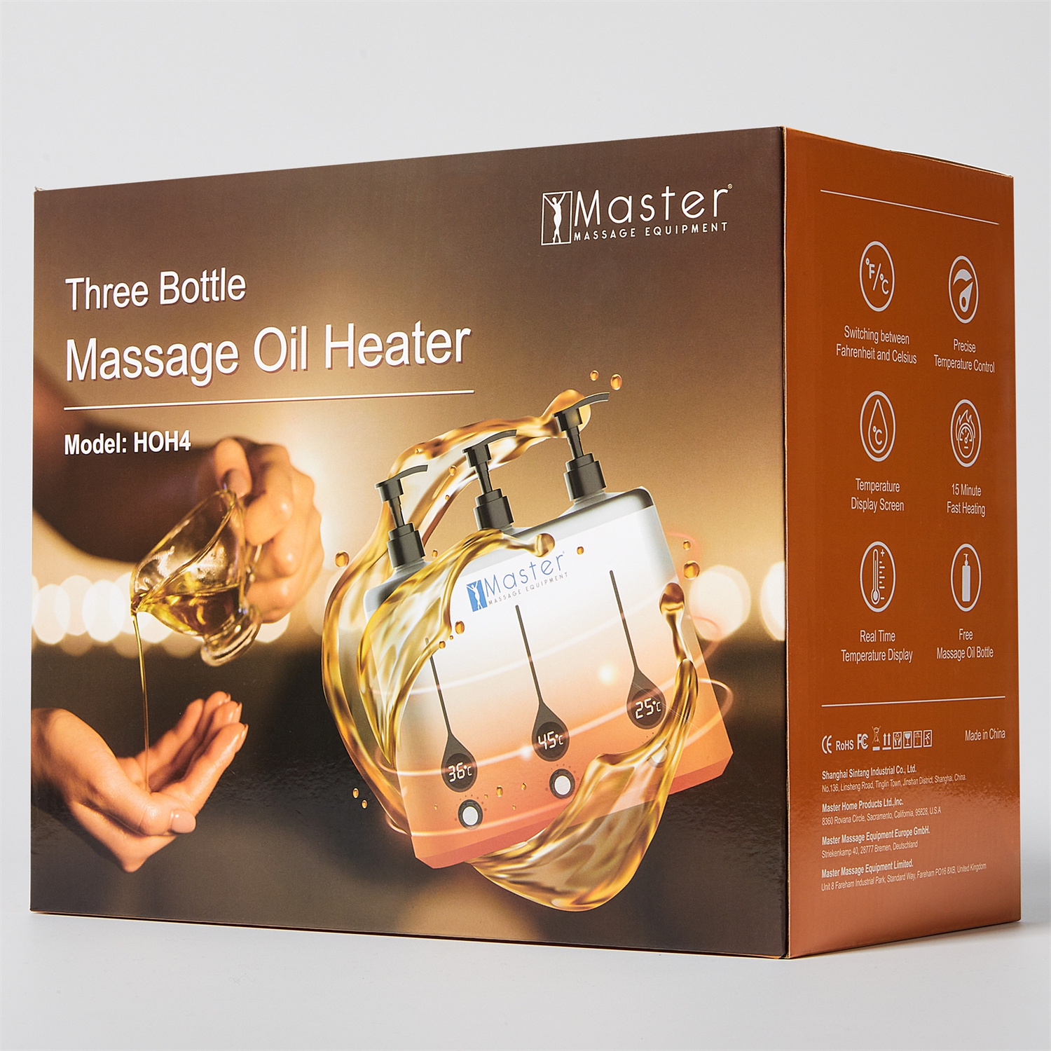 Master Massage Gen-II 3-Bottle Oil Warmer for Massage Therapy & Personal Use- Quick Oil & Lotion Warmer Heats up to 140°F- Sleek, Modern Design