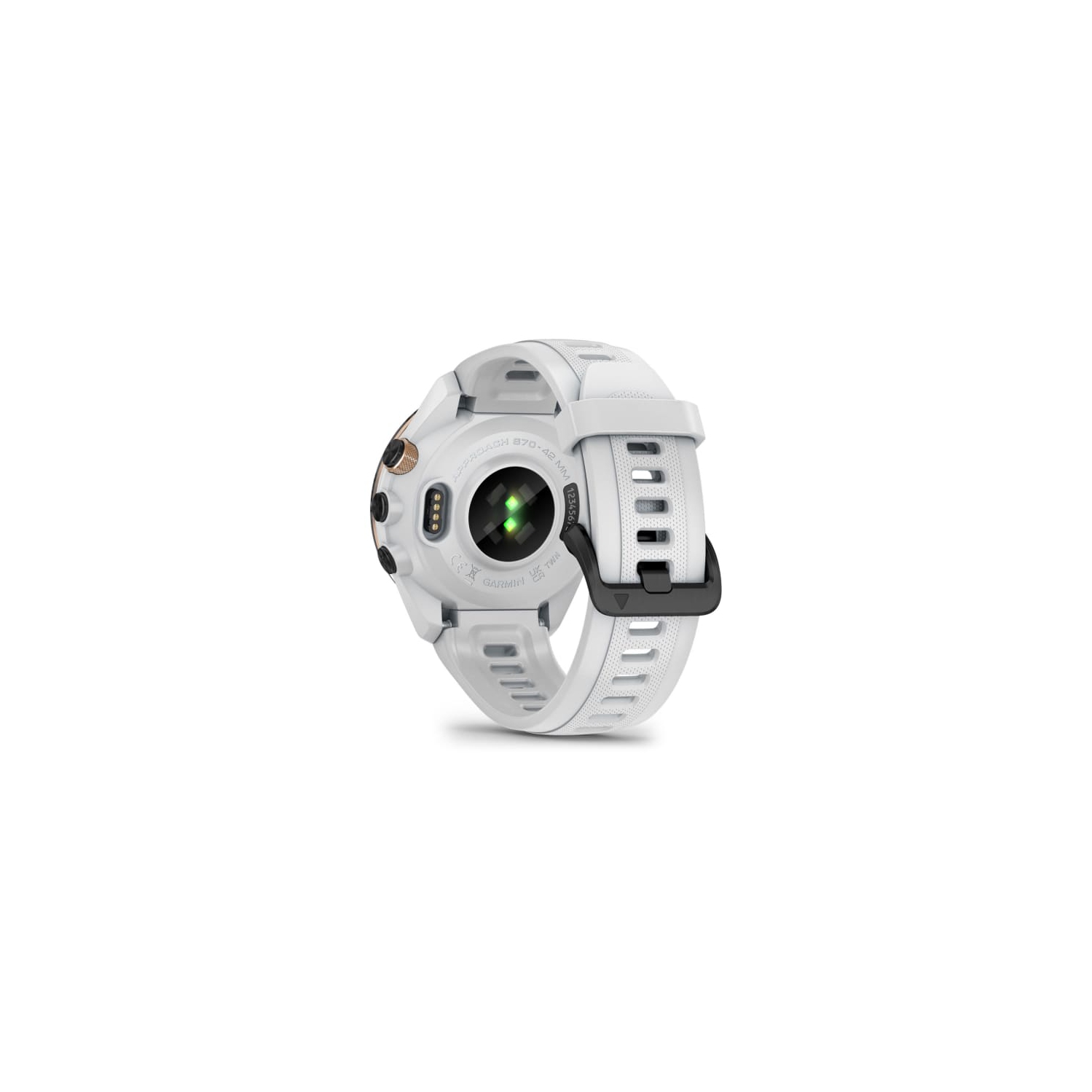 Garmin Approach S70 Black Ceramic Bezel with White Silicone Band - Case Size 42 mm