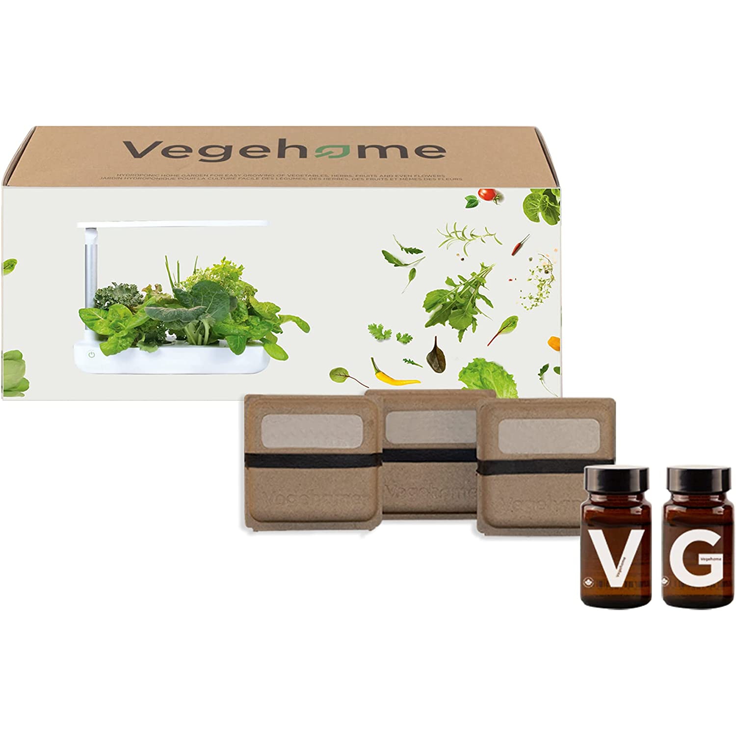 Vegehome Jardin Hydroponic Indoor Garden With 6 Pods Starter Kit
