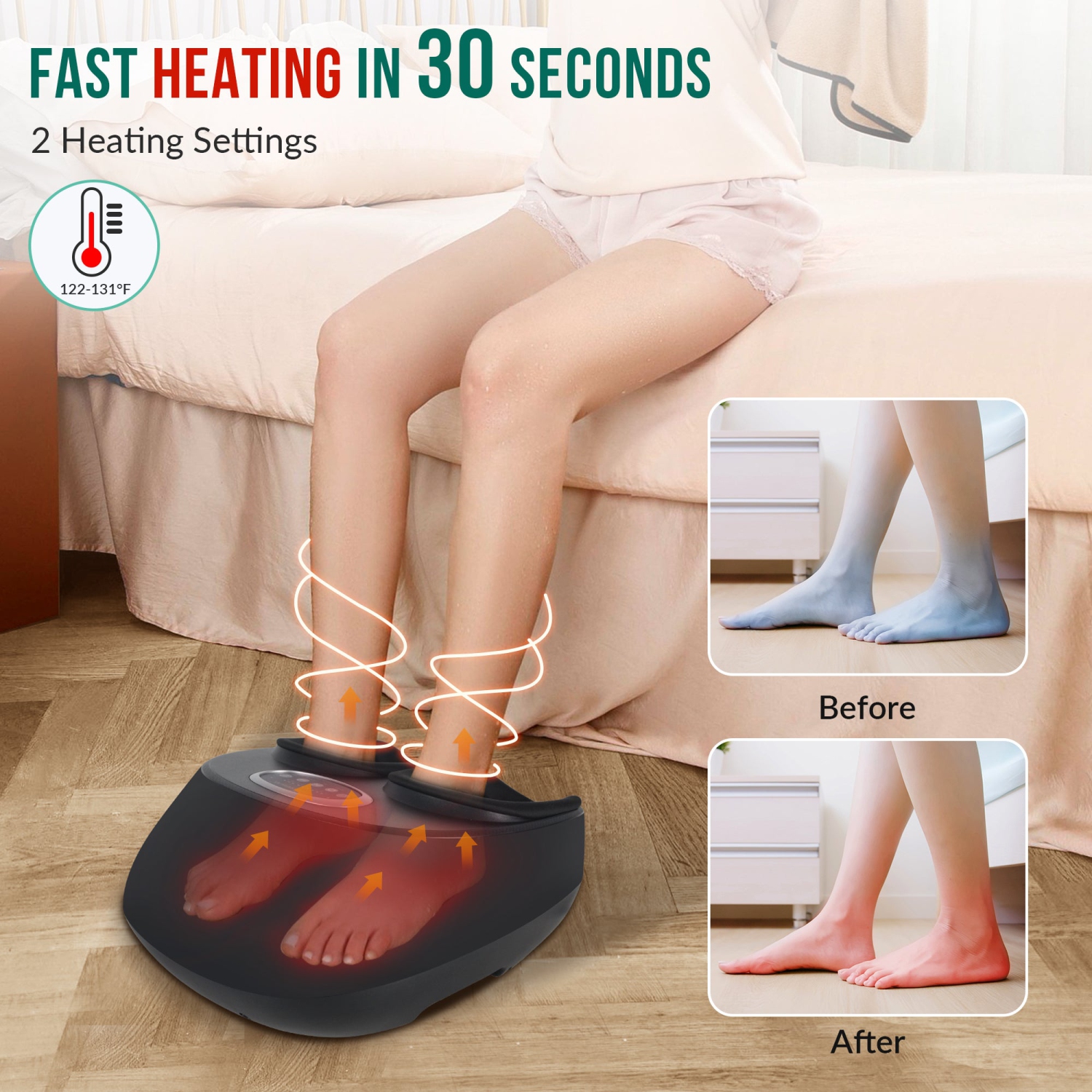 Snailax foot massager machine with heat