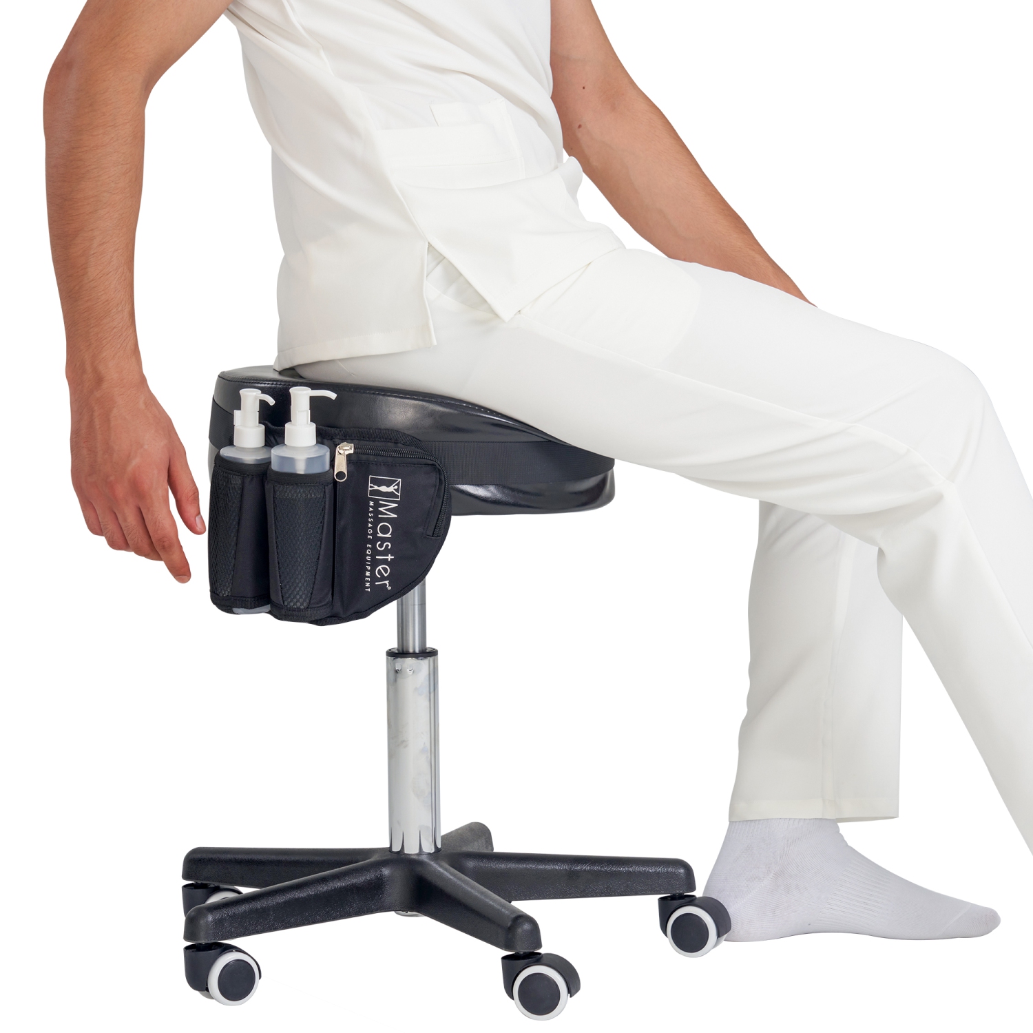 Master Massage Oil Holster Case Bag-Adjustable and Heat-Resistant Bottle Cream & Lotion Holster Bag Kit– Incl. 8 Oz Refillable Pump Dispenser