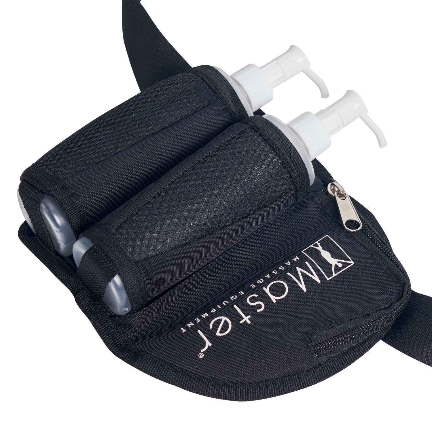 Master Massage Oil Holster Case Bag-Adjustable and Heat-Resistant Bottle Cream & Lotion Holster Bag Kit– Incl. 8 Oz Refillable Pump Dispenser