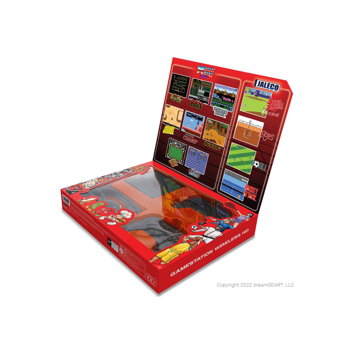 Console de jeu vidéo 265-en-1 sans fil HD GameStation DGUNL-4144 de My Arcade avec 2 manettes.