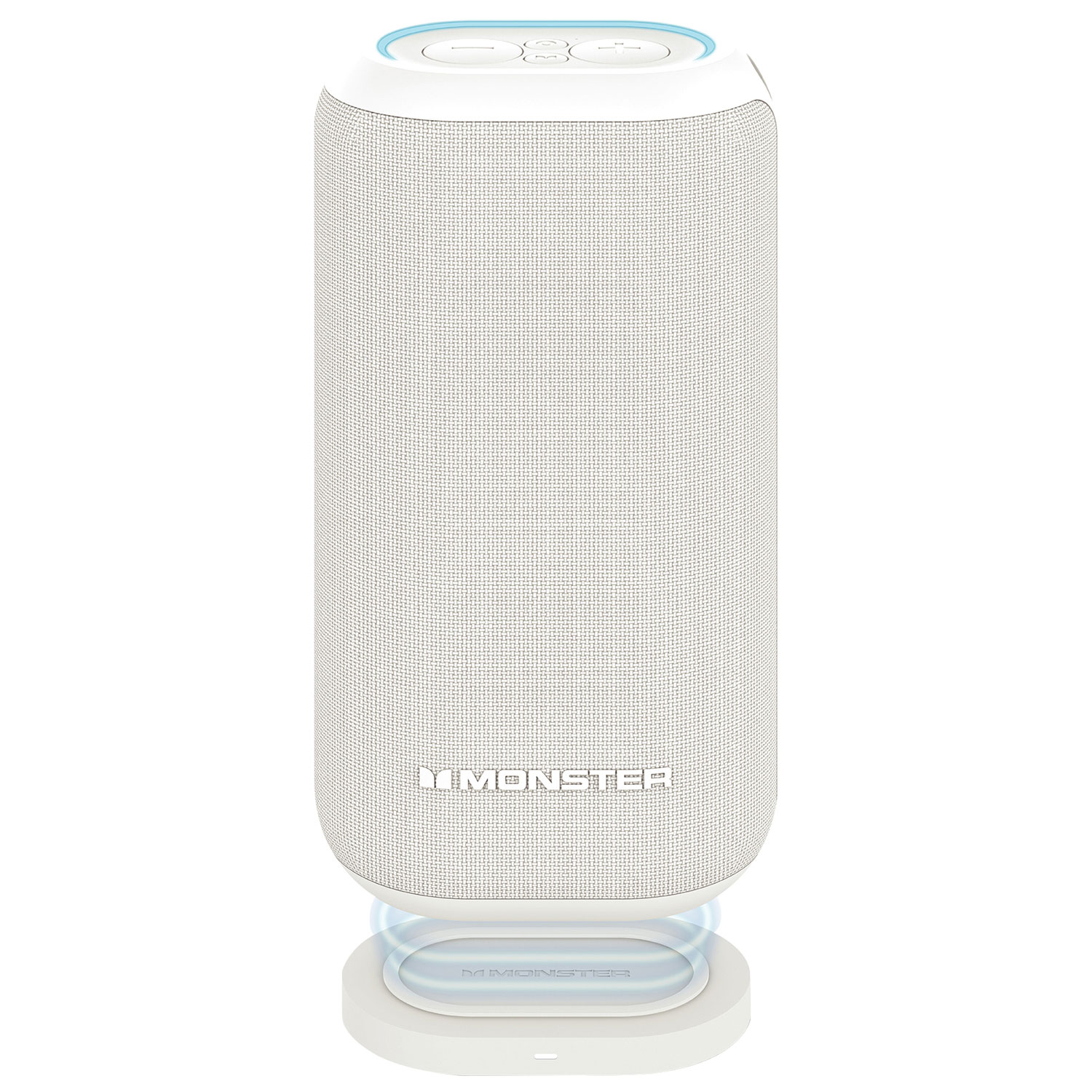 Haut-parleur sans fil portatif Bluetooth DNA Max de Monster - Blanc