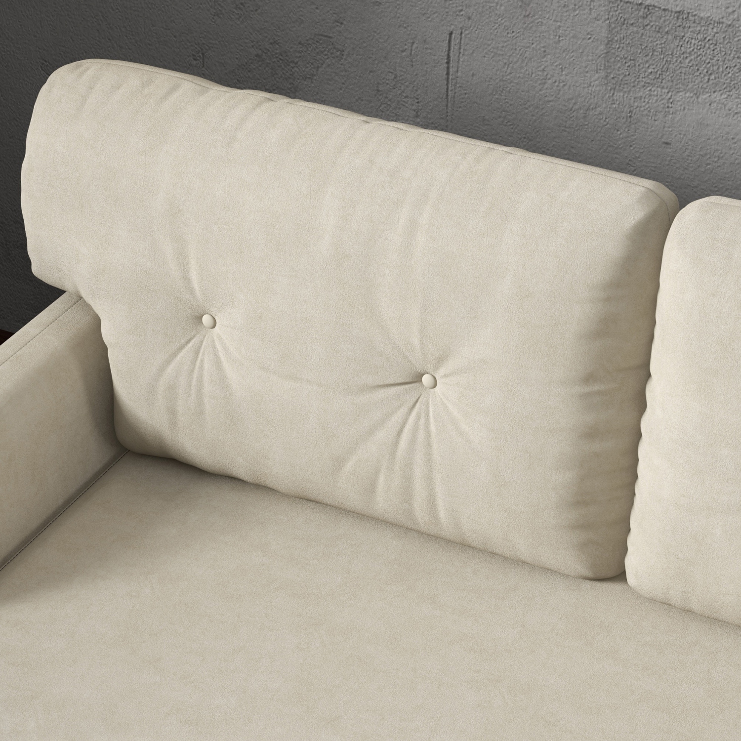 HOMCOM 58" Loveseat Sofa for Bedroom, Modern Love Seats Furniture, Upholstered 2 Seater Couch with 2 Tufted Back Cushion, Steel Frame and Beech Wood