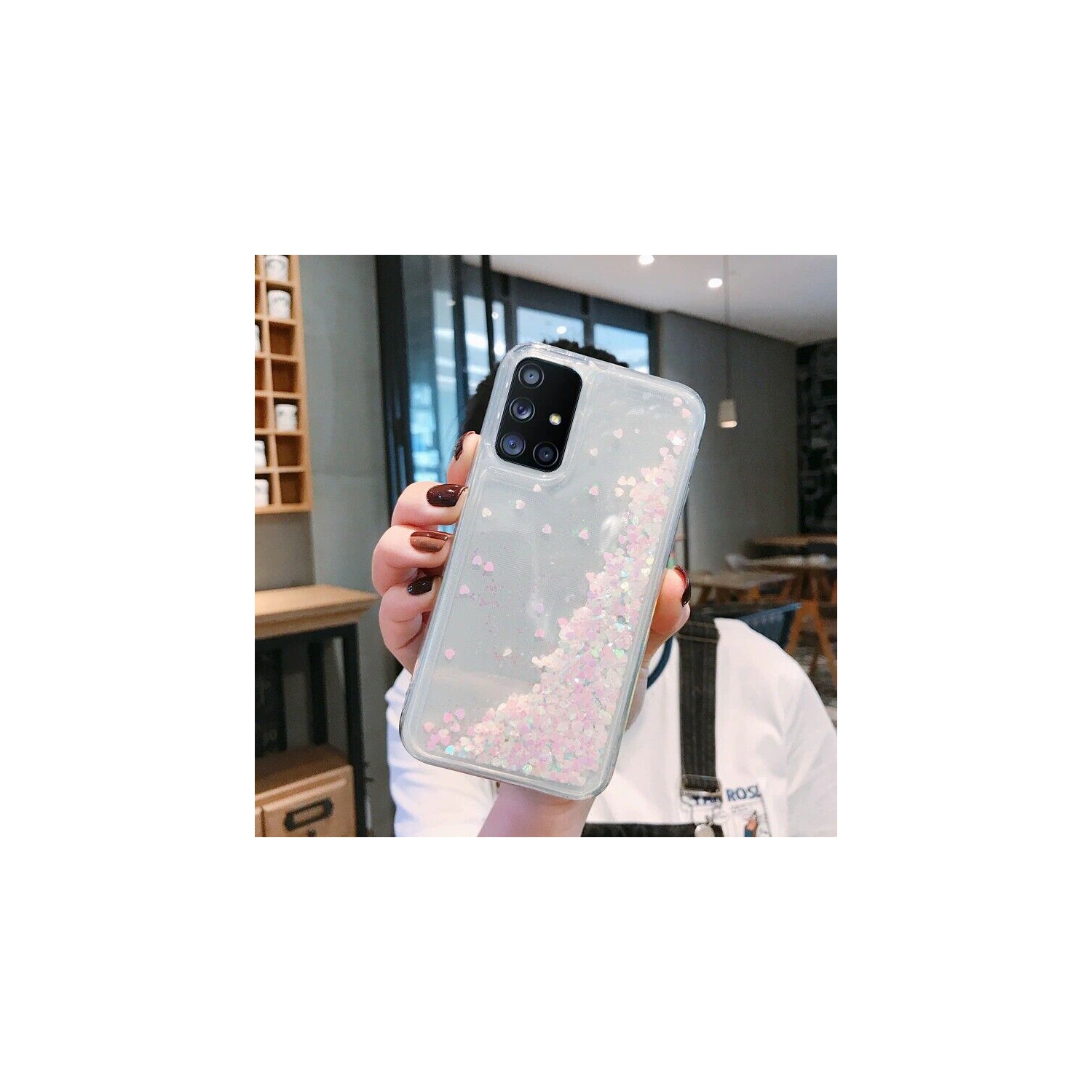 Samsung Galaxy A52 Case Dry Flower Liquide Giliter Soft Slim Shockproof Cover