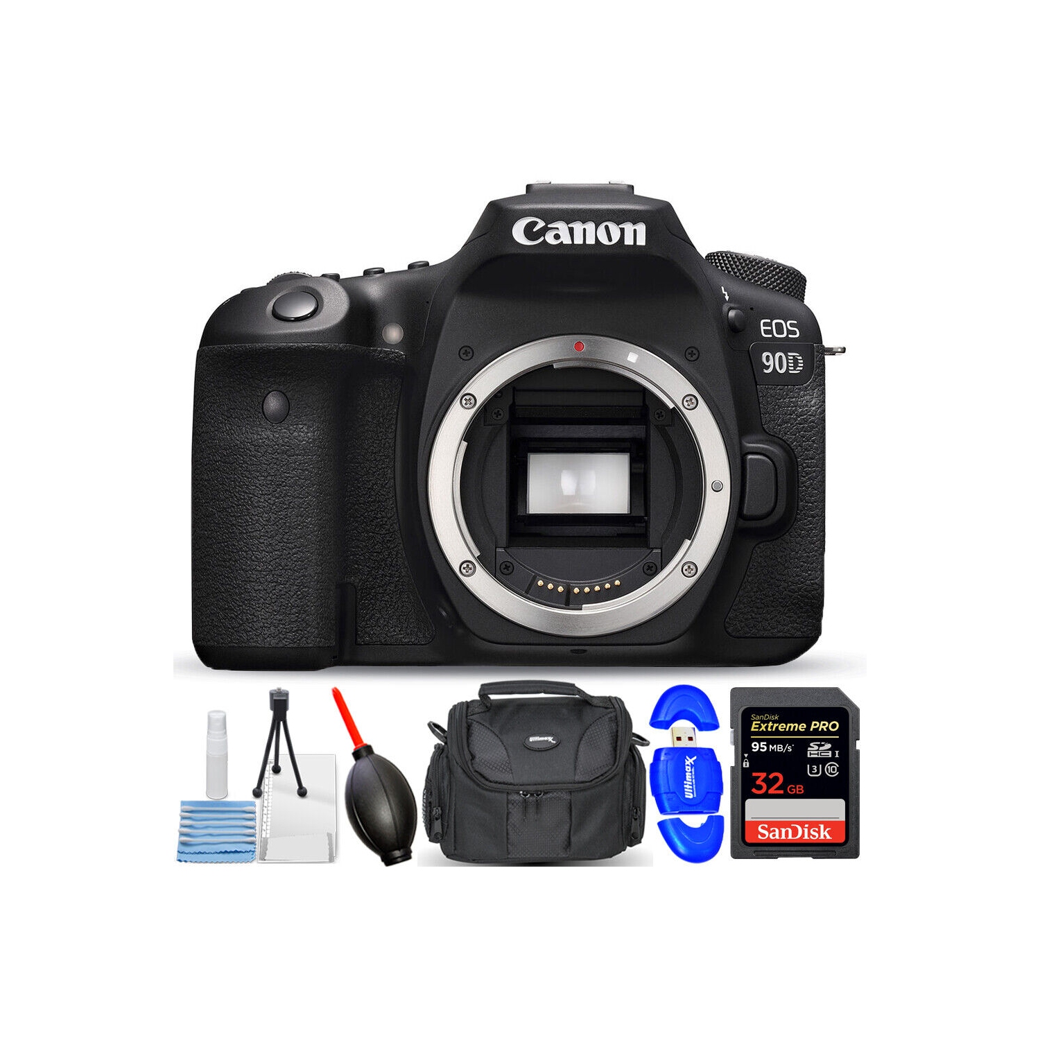 Canon EOS 90D DSLR Camera (Body Only) 3616C002 - Essential 32GB Bundle