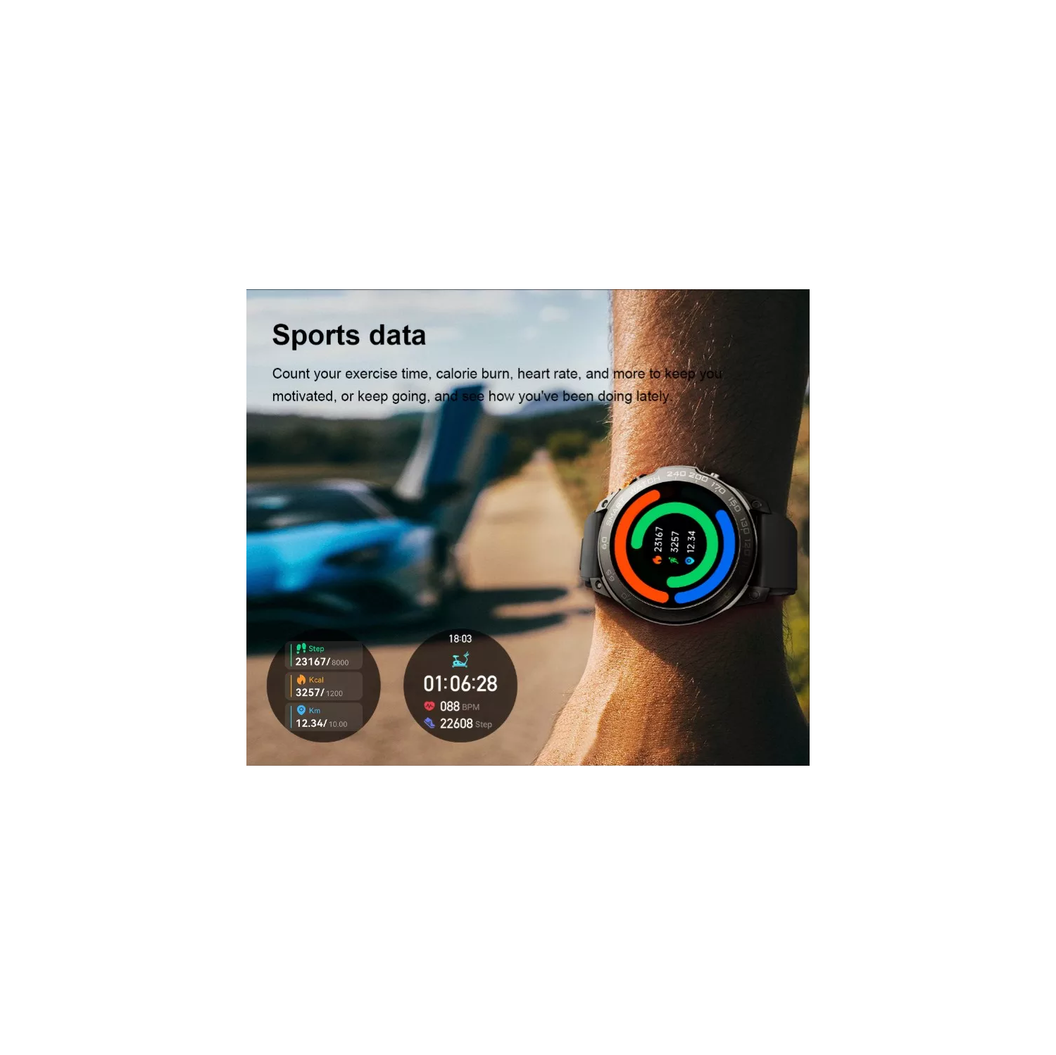 ISPEKTRUM iS50 Smart Watch 1.43" HD AMOELD Screen Bluetooth Calls & Text Waterproof Multiple Sports & Fitness Tracker Heart Rate & BP Monitor works