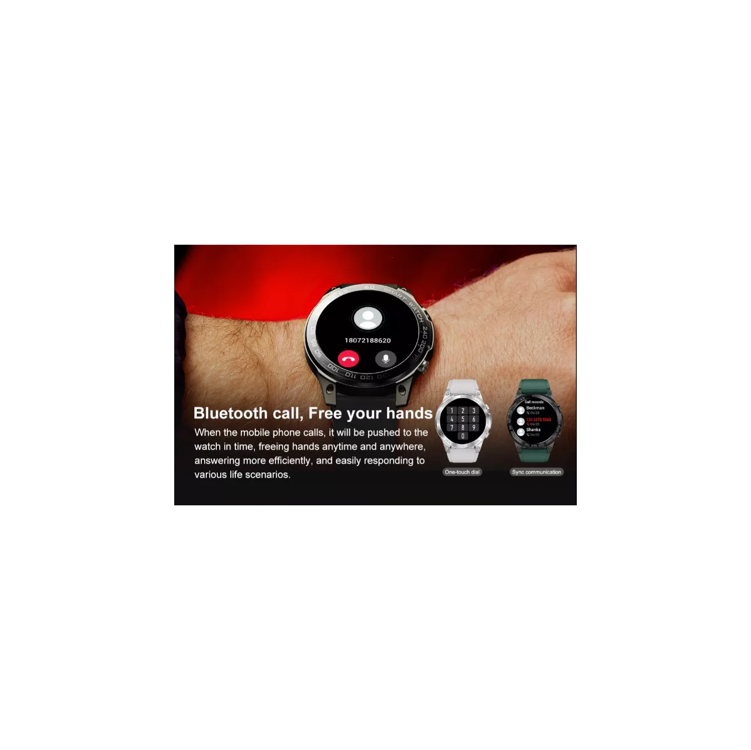 ISPEKTRUM iS50 Smart Watch 1.43" HD AMOELD Screen Bluetooth Calls & Text Waterproof Multiple Sports & Fitness Tracker Heart Rate & BP Monitor works