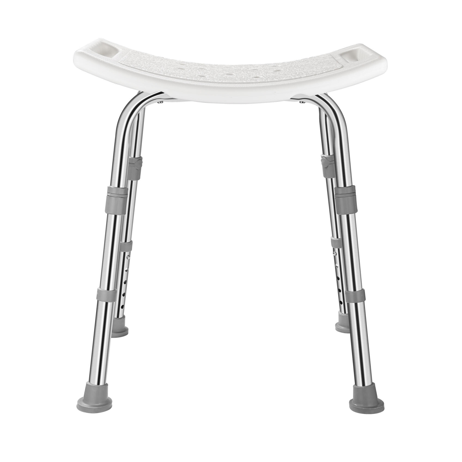 Adjustable Shower Chair with Non-Slip Seat and Feet, Bath Chair Bathtub Stool Seat with Aluminum Legs, Support to 220.5lbs