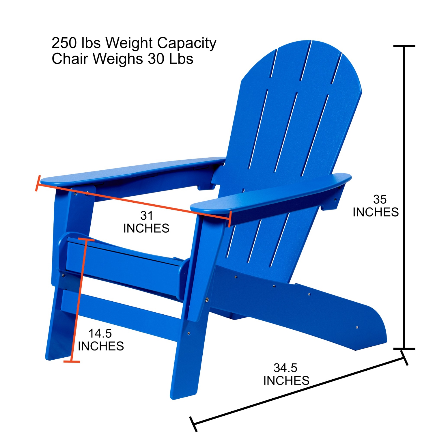 Muskoka Chair, Adirondack Chair, Plastic HDPE, Made In Canada