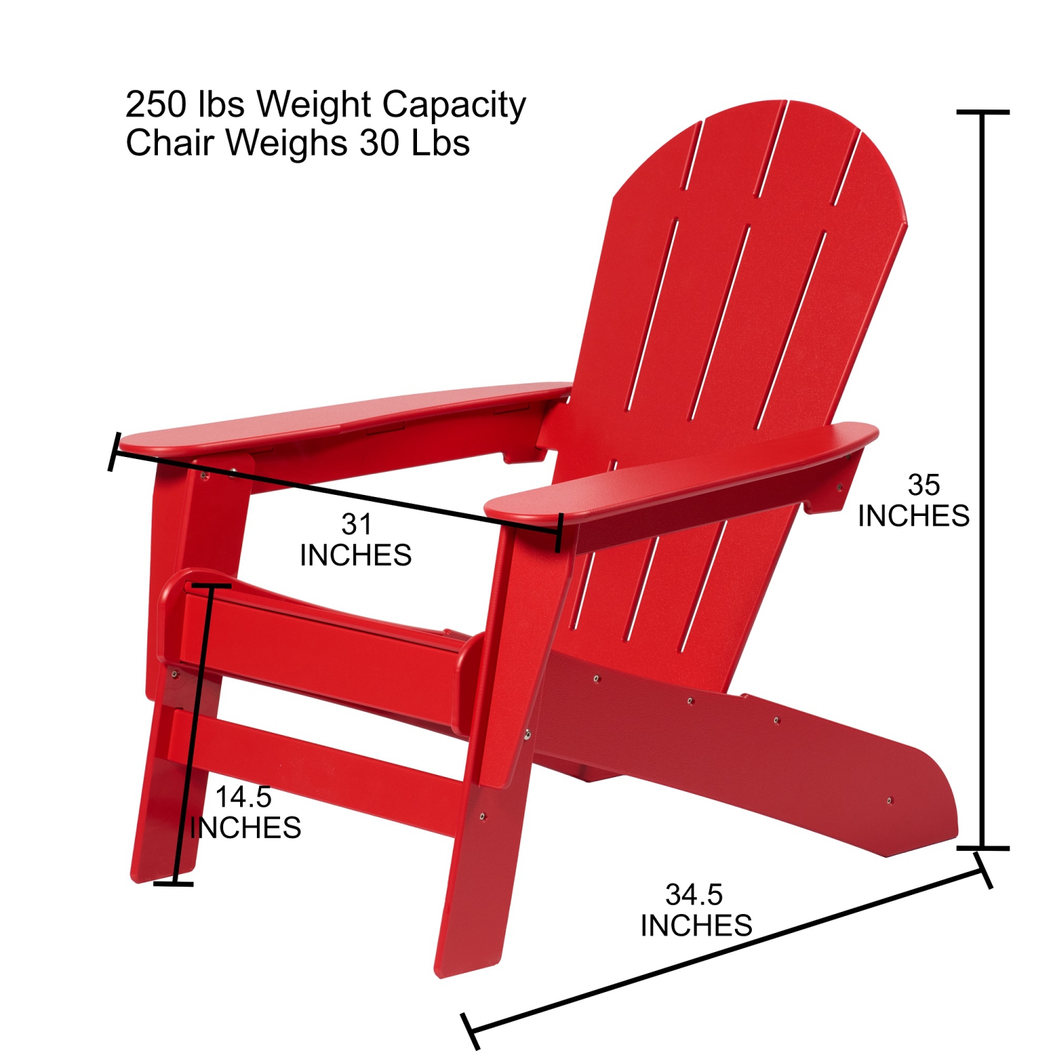 Muskoka Chair, Adirondack Chair, Plastic HDPE, Made In Canada