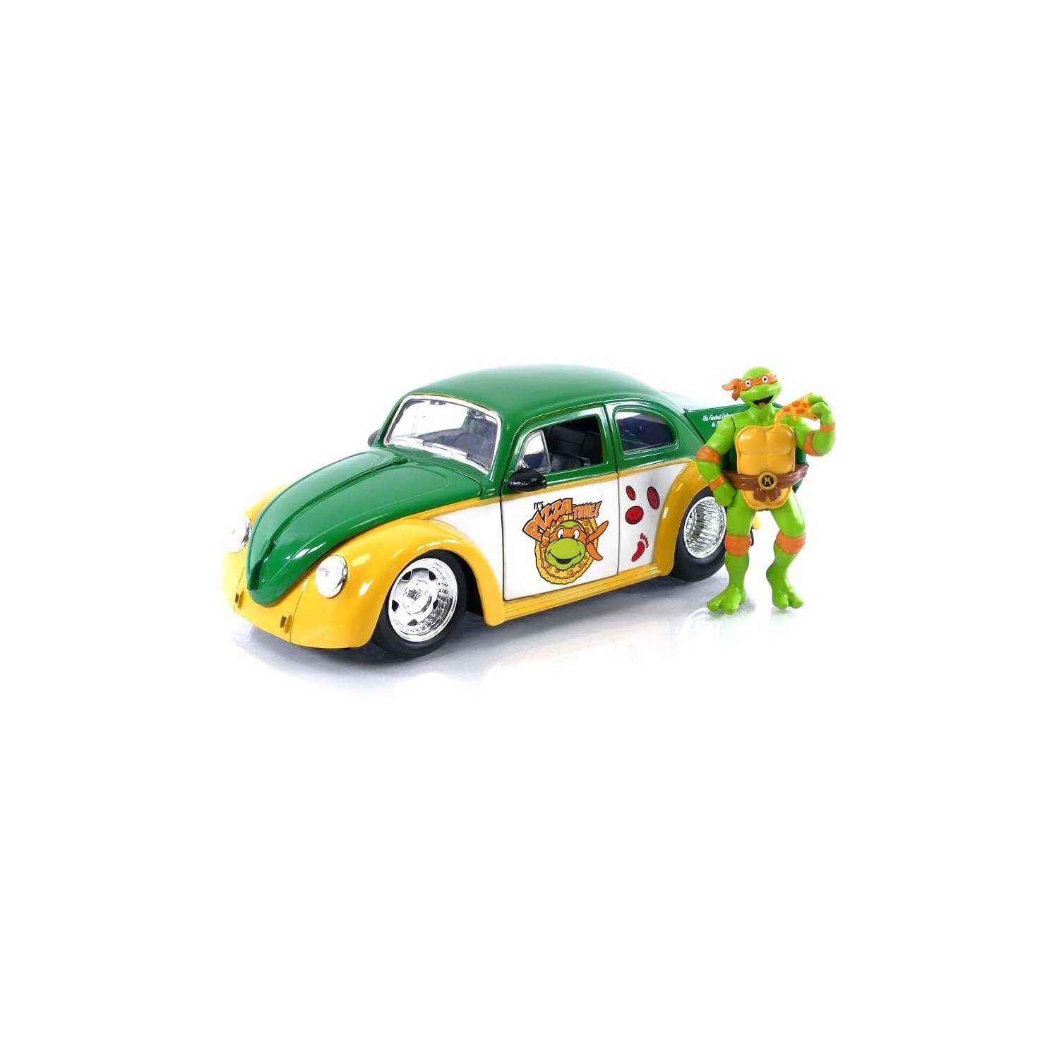 Volkswagen Drag Beetle 1959 avec figurine moulée Michel-AngeTeenage Mutant Ninja Turtles