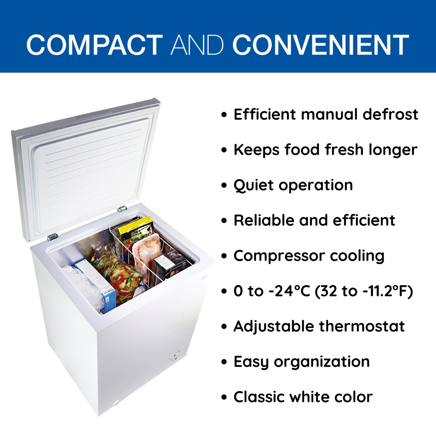 Koolatron 3.5 Cu. Ft. Upright Freezer - White